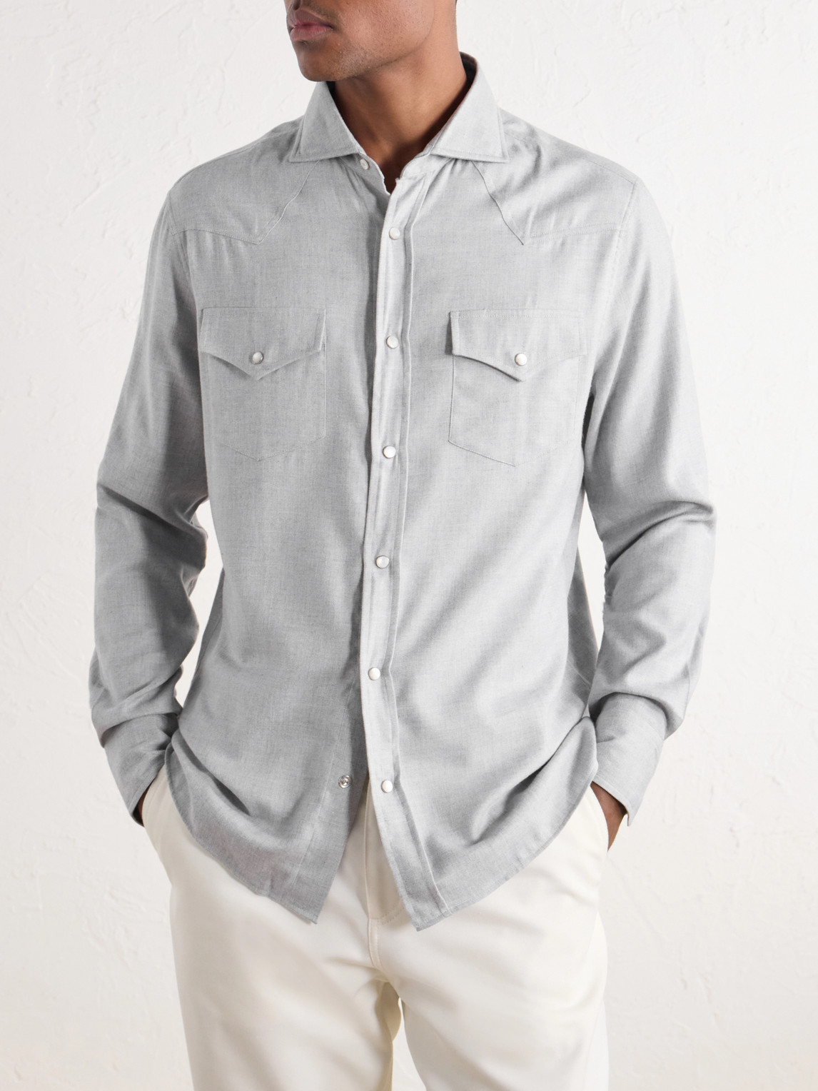 Cotton-Flannel Western Shirt