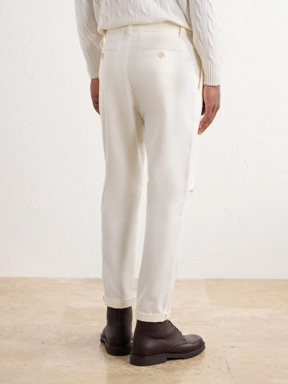 Tapered Cotton And Wool-Blend Twill Chinos