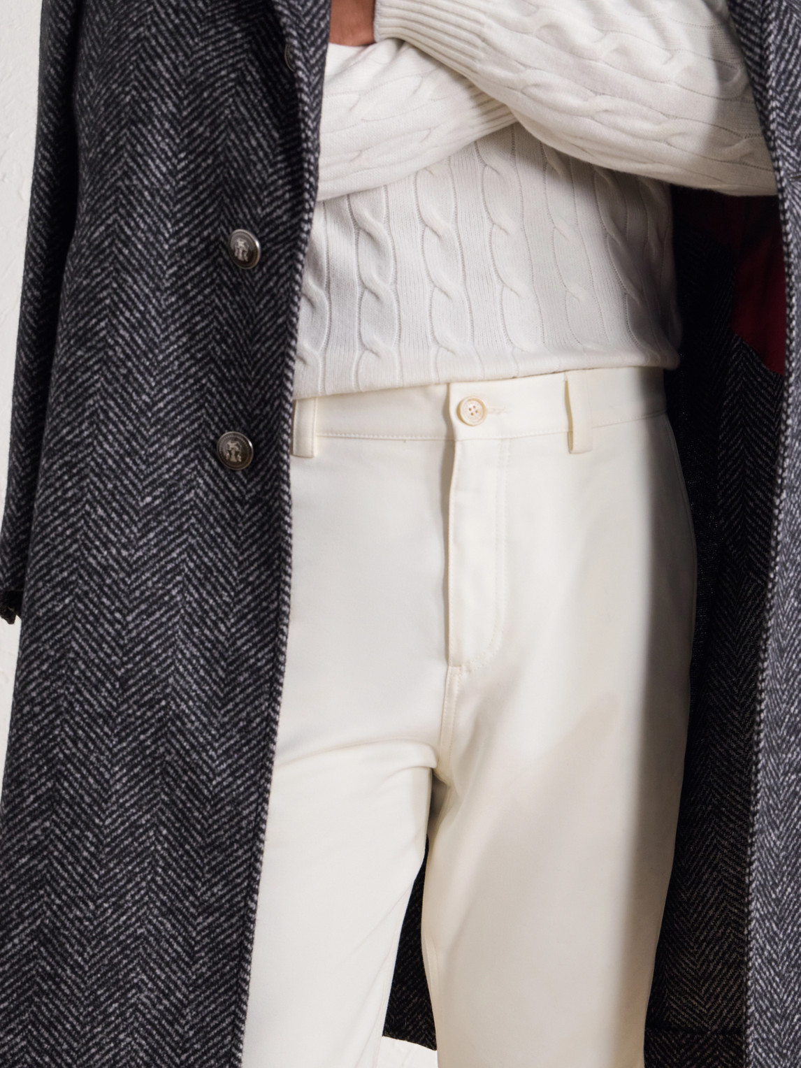 Tapered Cotton And Wool-Blend Twill Chinos