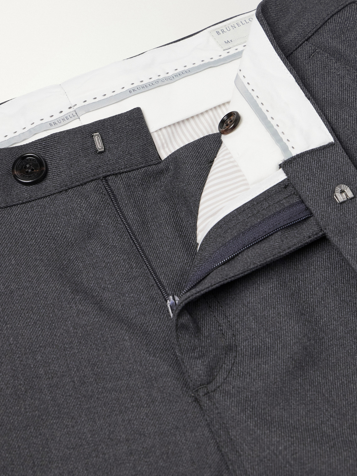 Tapered Virgin Wool-Twill Cargo Trousers