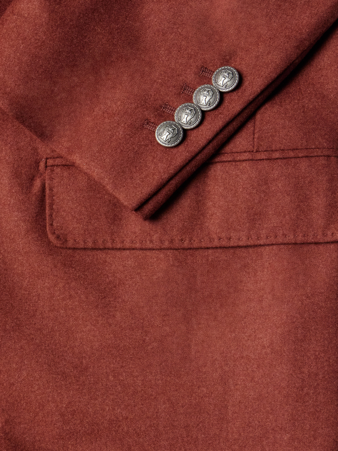 Double-Breasted Cashmere-Flannel Blazer