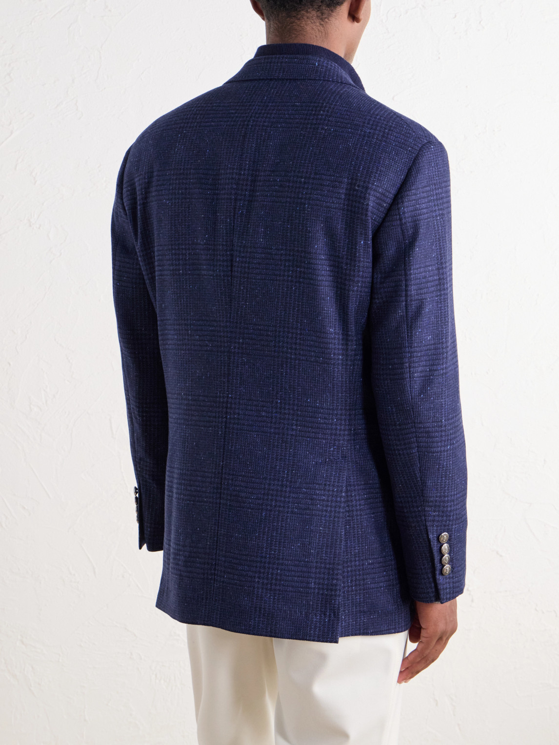 Prince Of Wales Checked Wool And Cashmere-Blend Flannel Blazer
