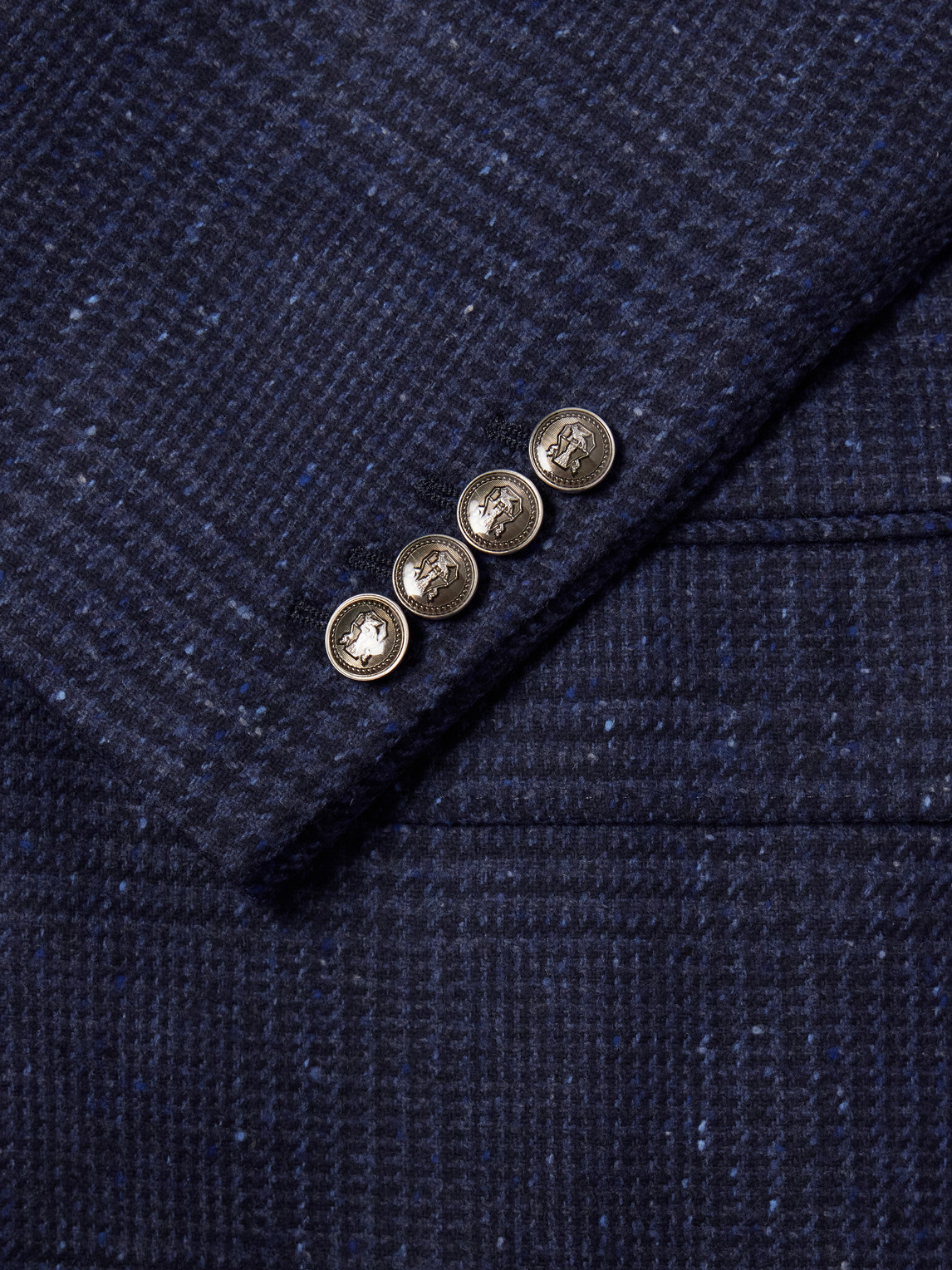 Prince Of Wales Checked Wool And Cashmere-Blend Flannel Blazer