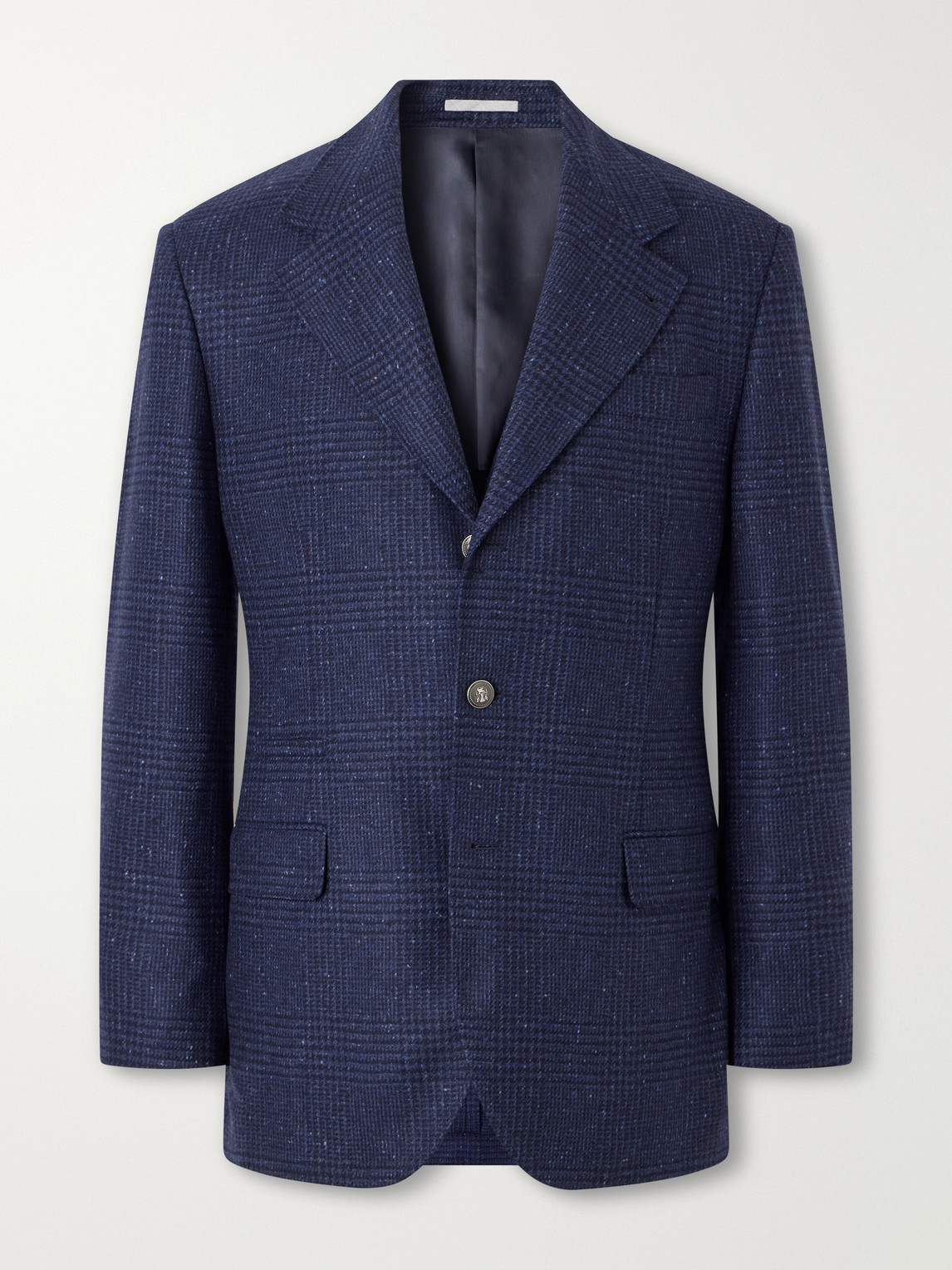 Prince Of Wales Checked Wool And Cashmere-Blend Flannel Blazer
