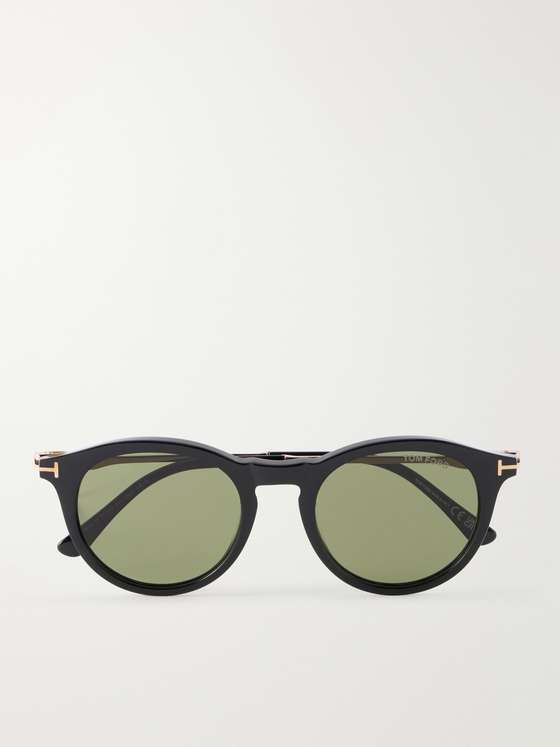 Tomfordeyewear Oliver 02 Round-Frame Acetate Sunglasses