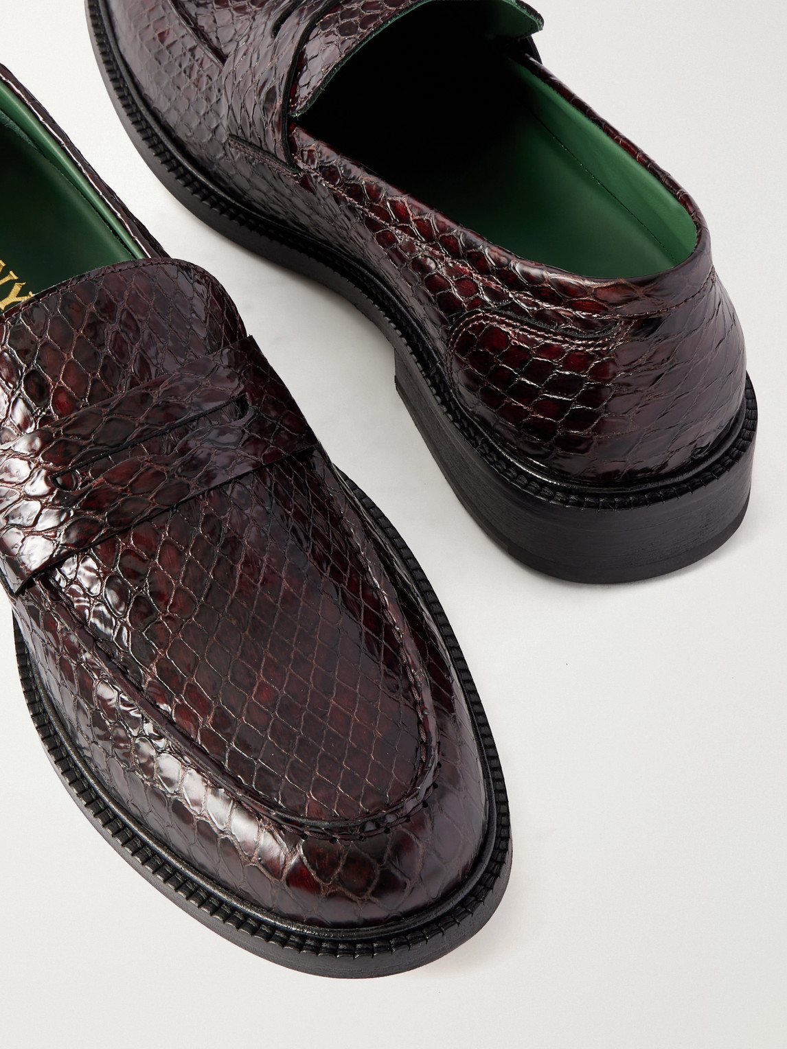 Townee Vale Snake-Effect Loafers