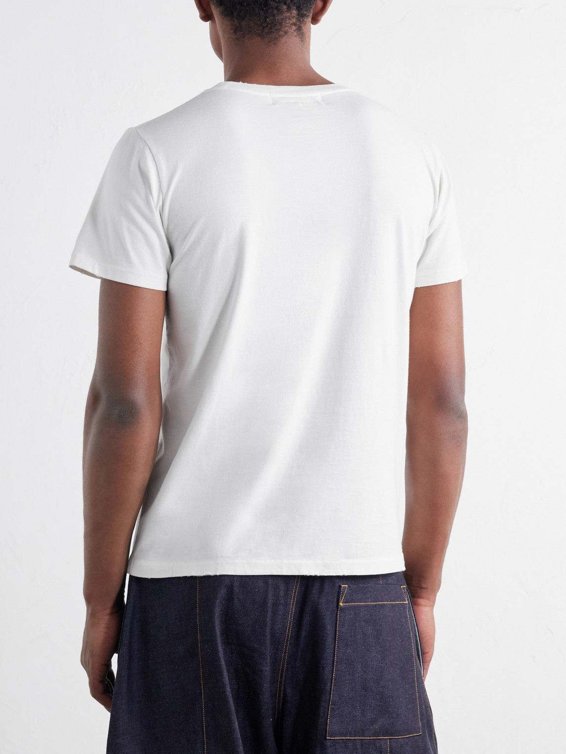 University Of Distressed Printed Cotton-Jersey T-Shirt