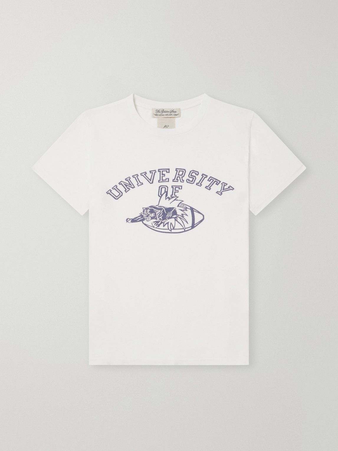 University Of Distressed Printed Cotton-Jersey T-Shirt