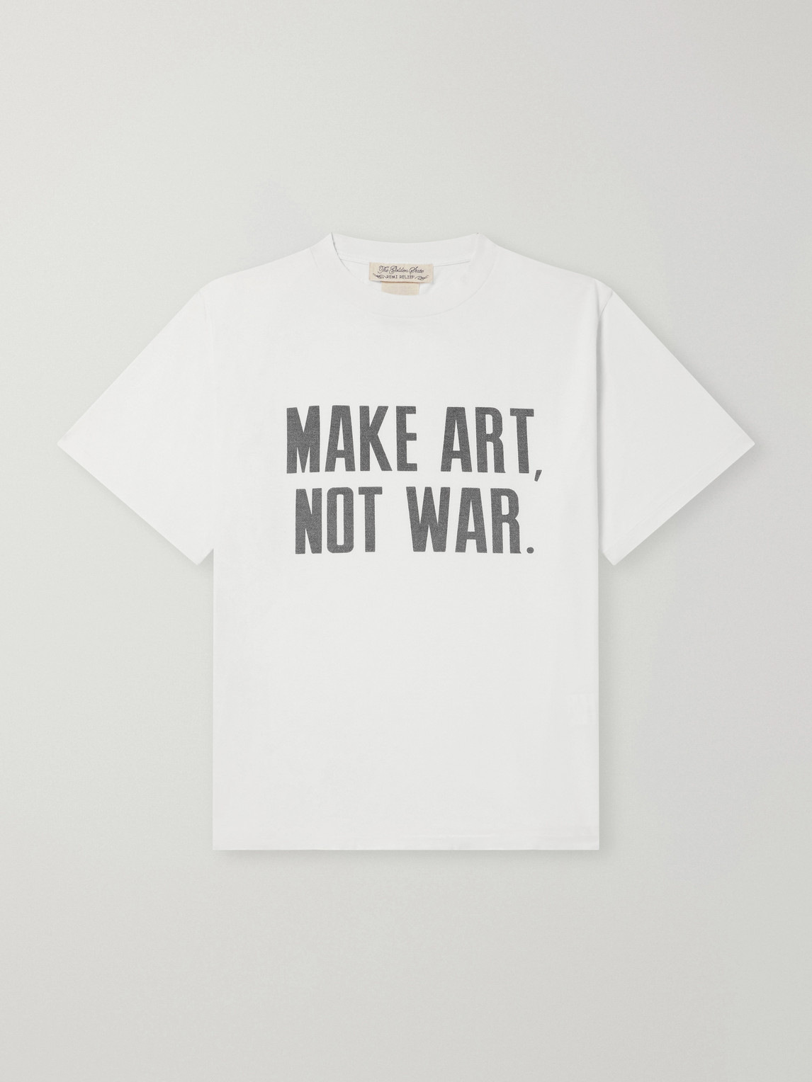 Make Art, Not War Printed Cotton-Jersey T-Shirt