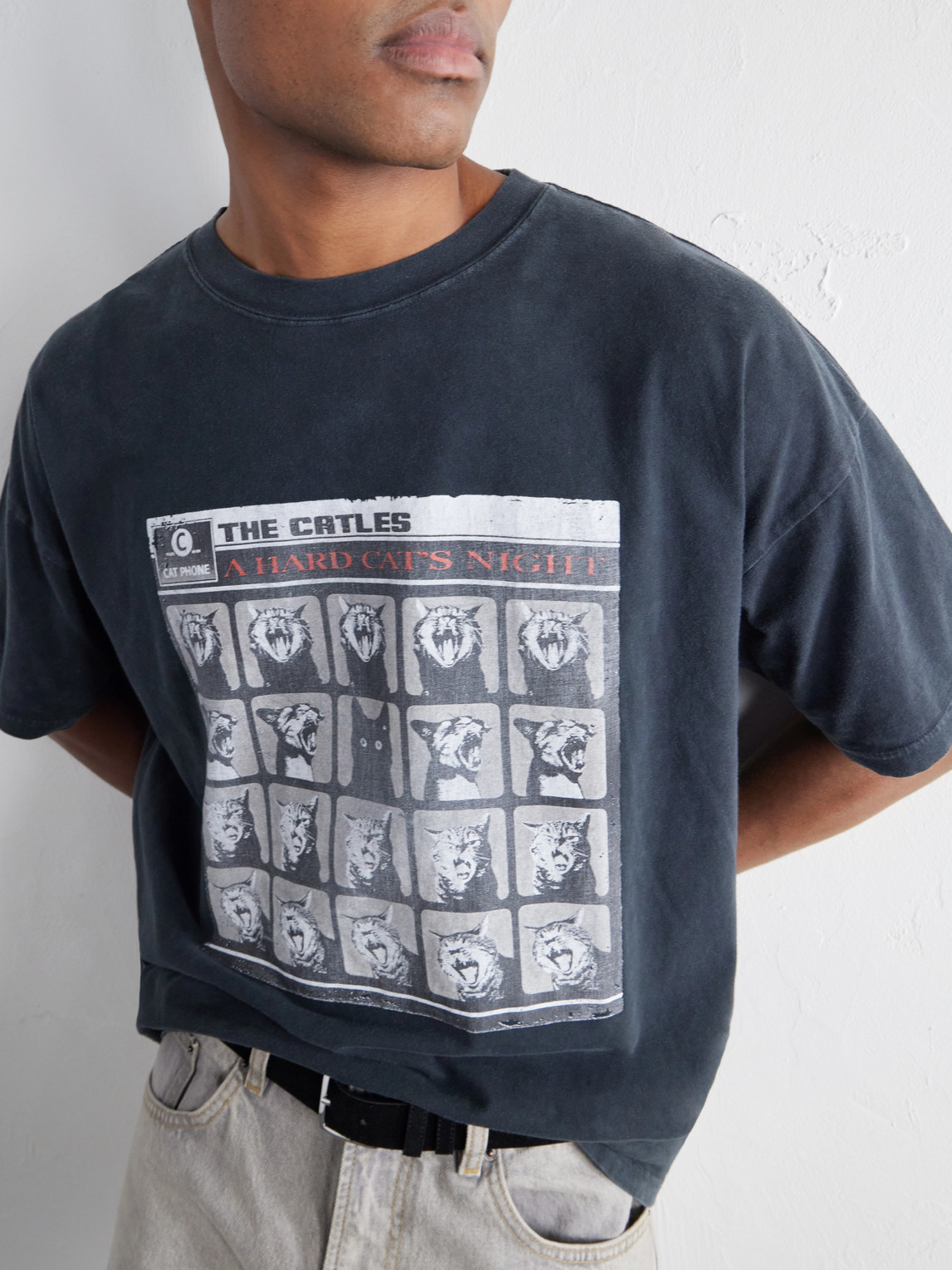 A Hard Cat'S Night Printed Cotton-Jersey T-Shirt