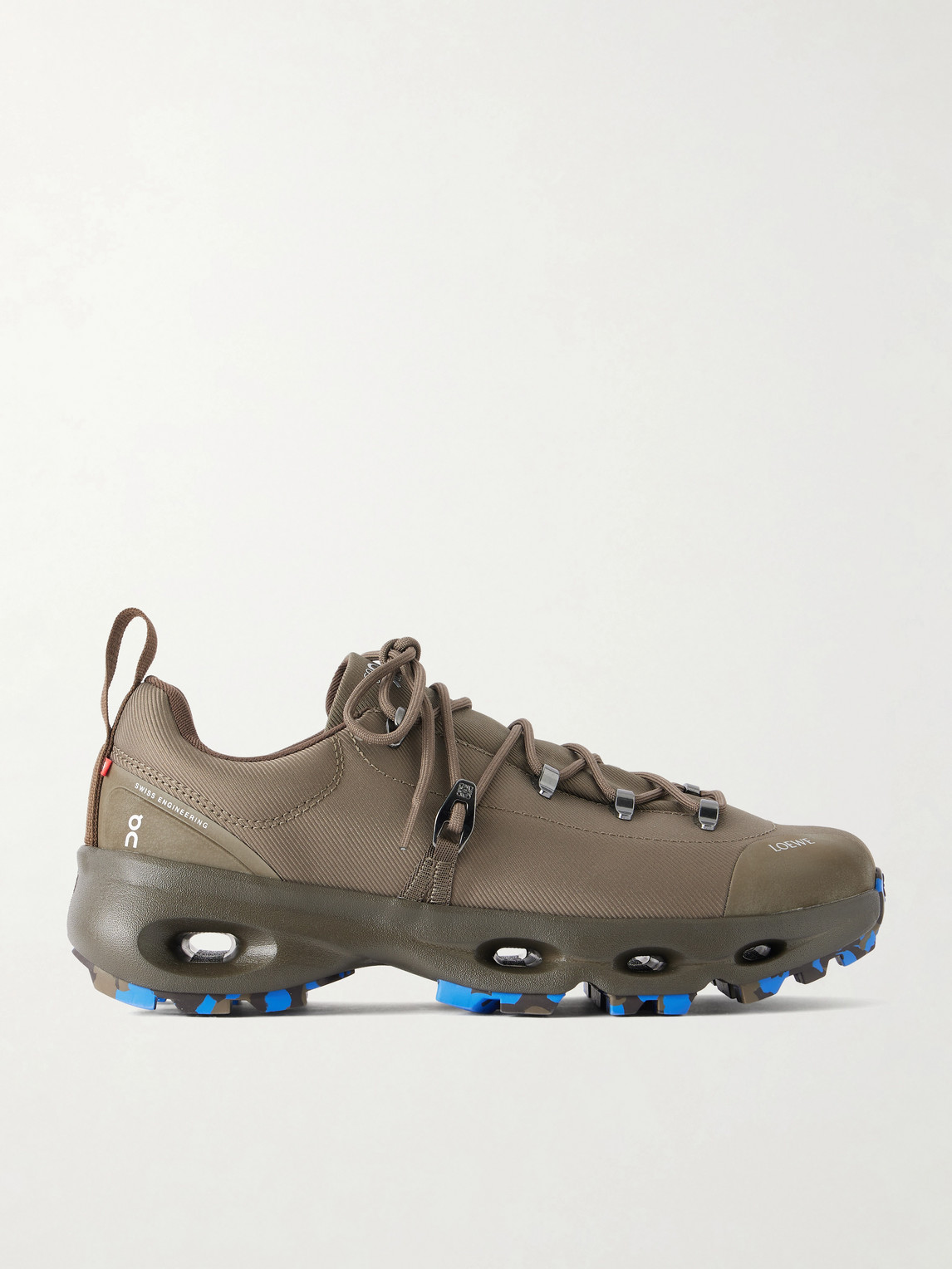Loewe On Cloudsolo Hiker Rubber-trimmed Twill Sneakers In Multi