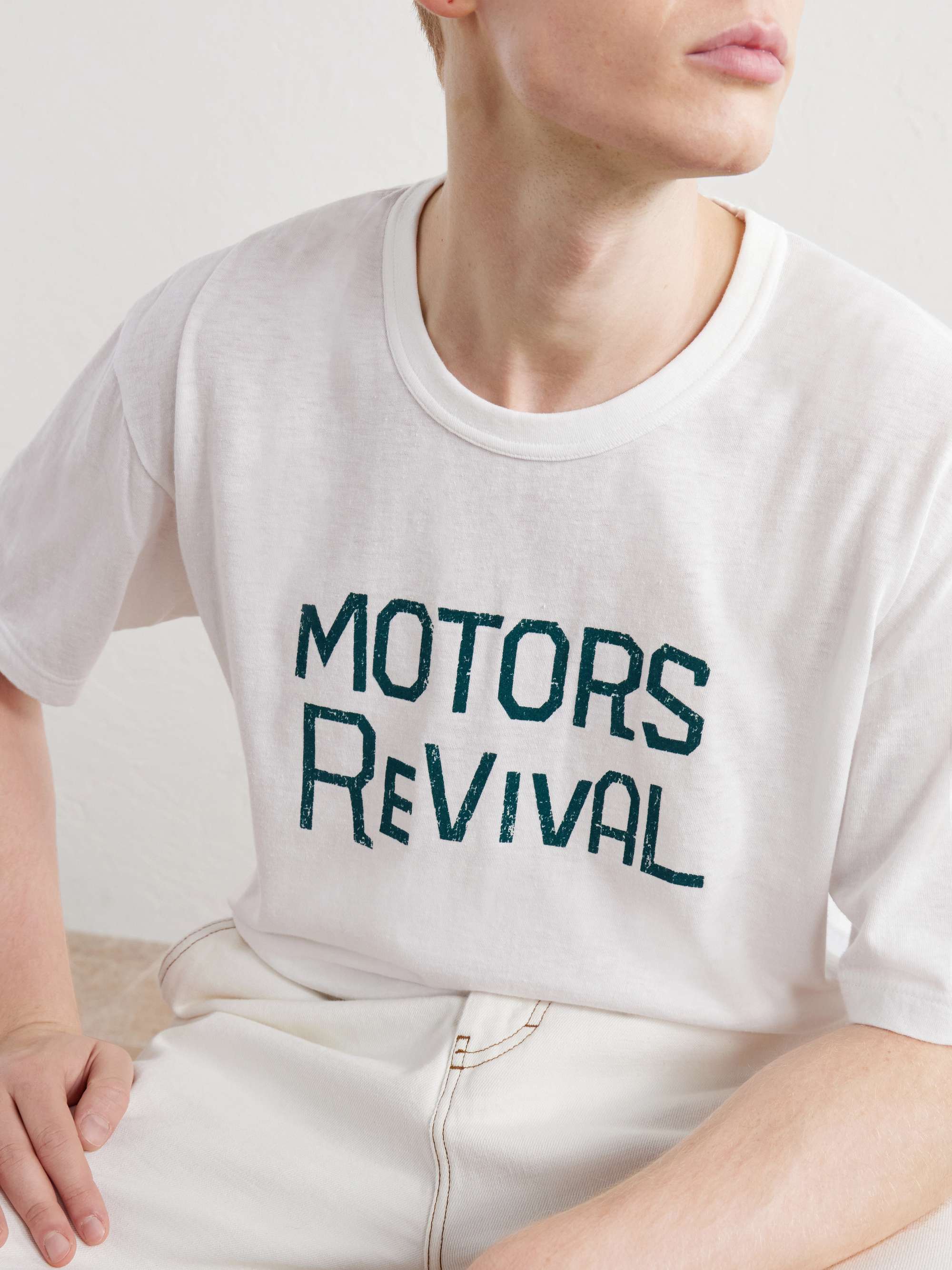 visvim Tシャツmoters 3 L white 白 VISVIM Jumbo Cotton-Jersey T-Shirt for Men | MR PORTER