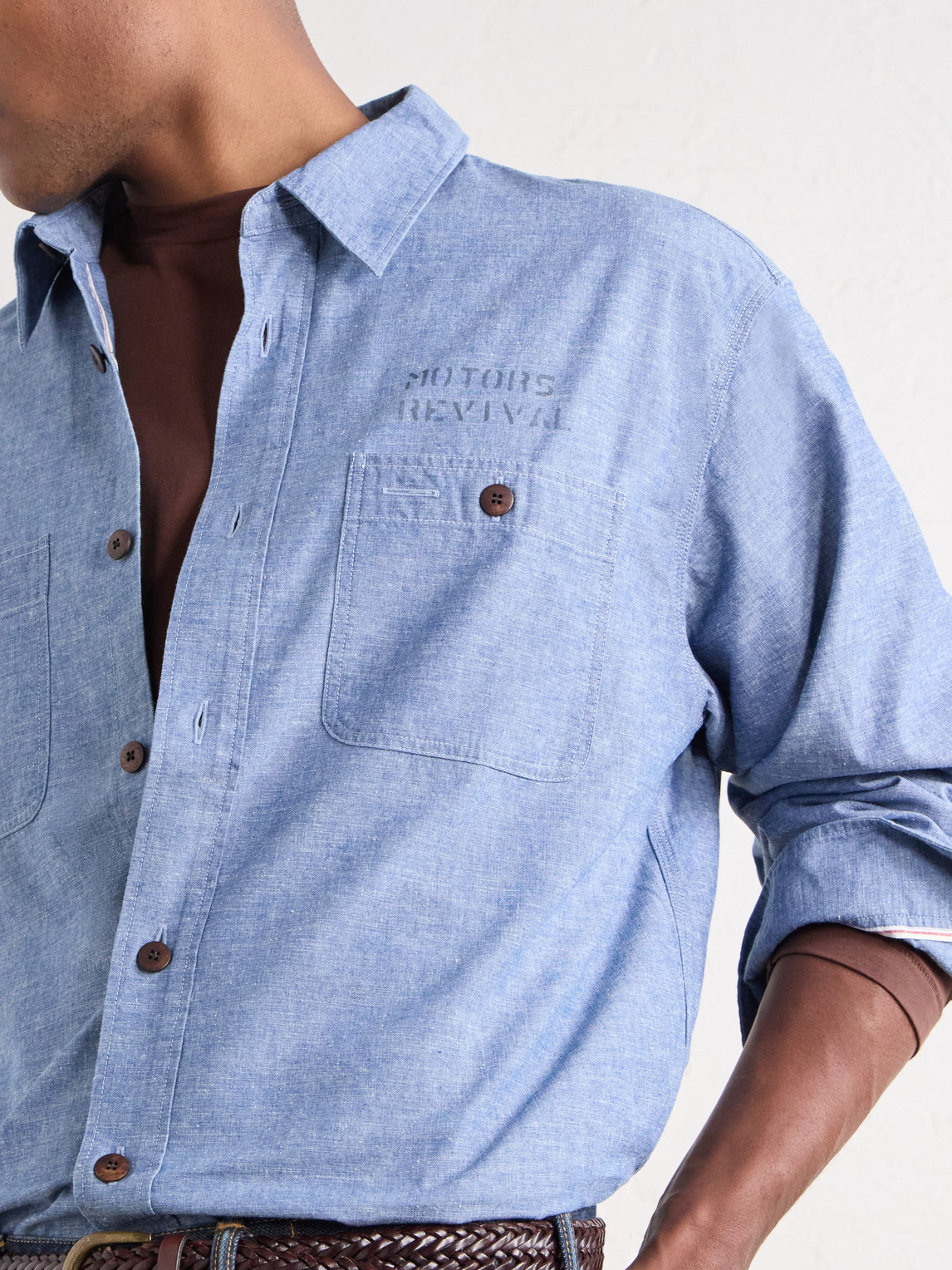 Briggs Cotton-Chambray Shirt