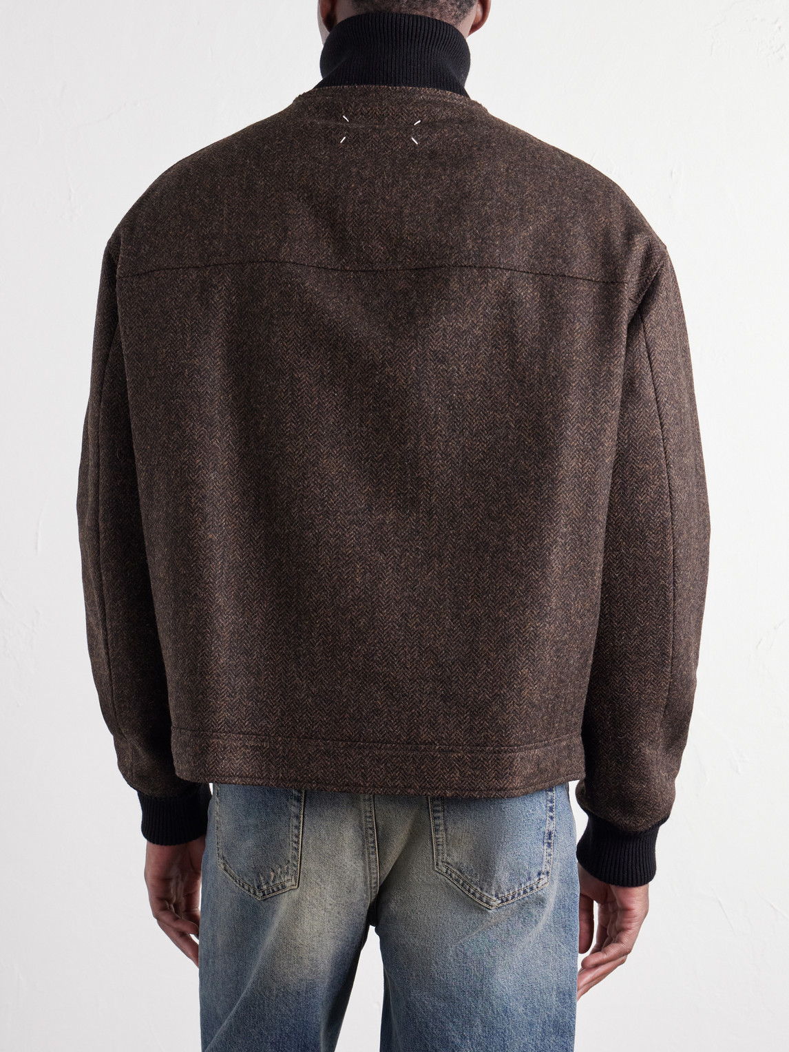 Herringbone Bomber Jacket