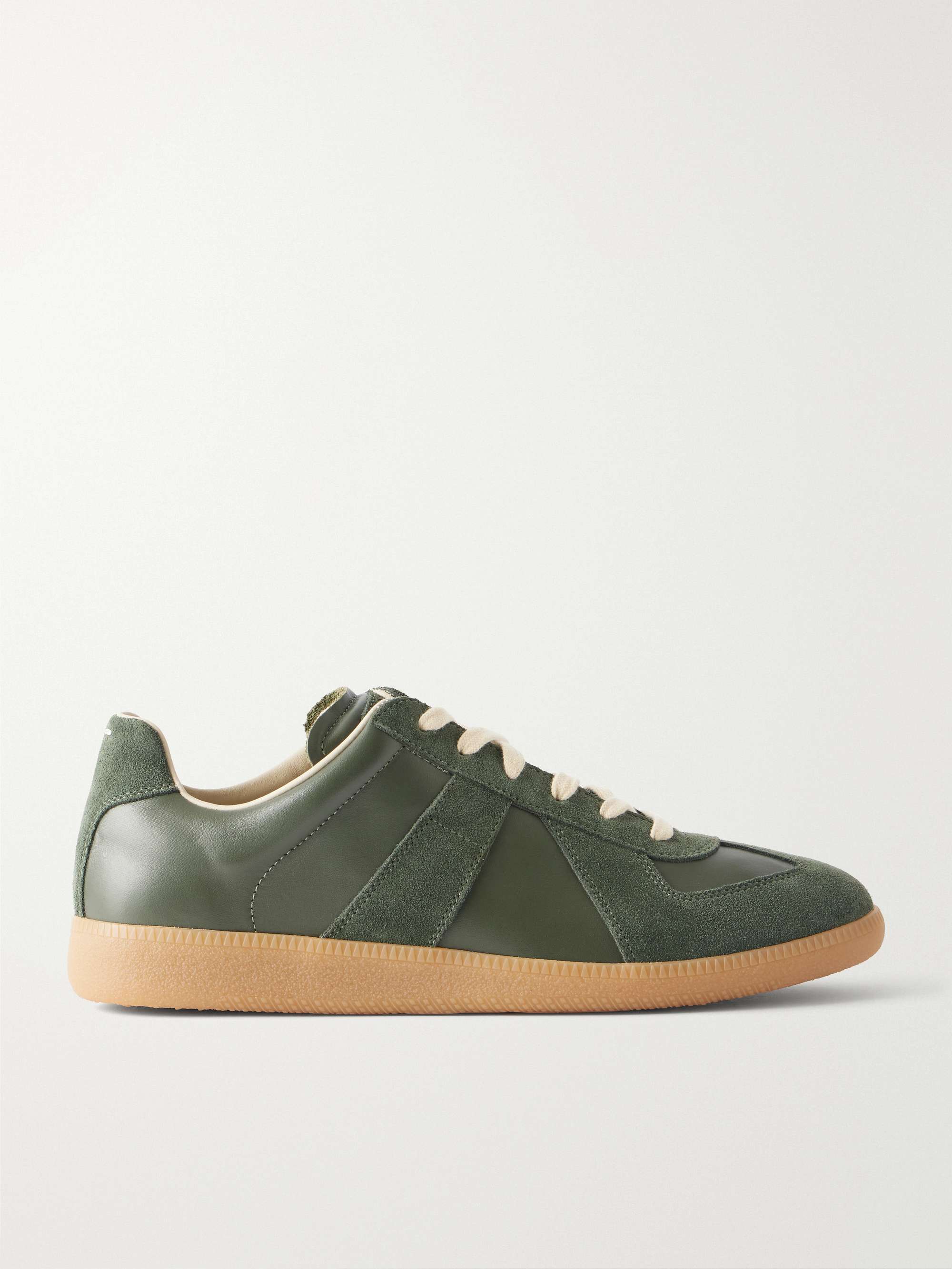 MAISON MARGIELA Replica Leather and Suede Sneakers