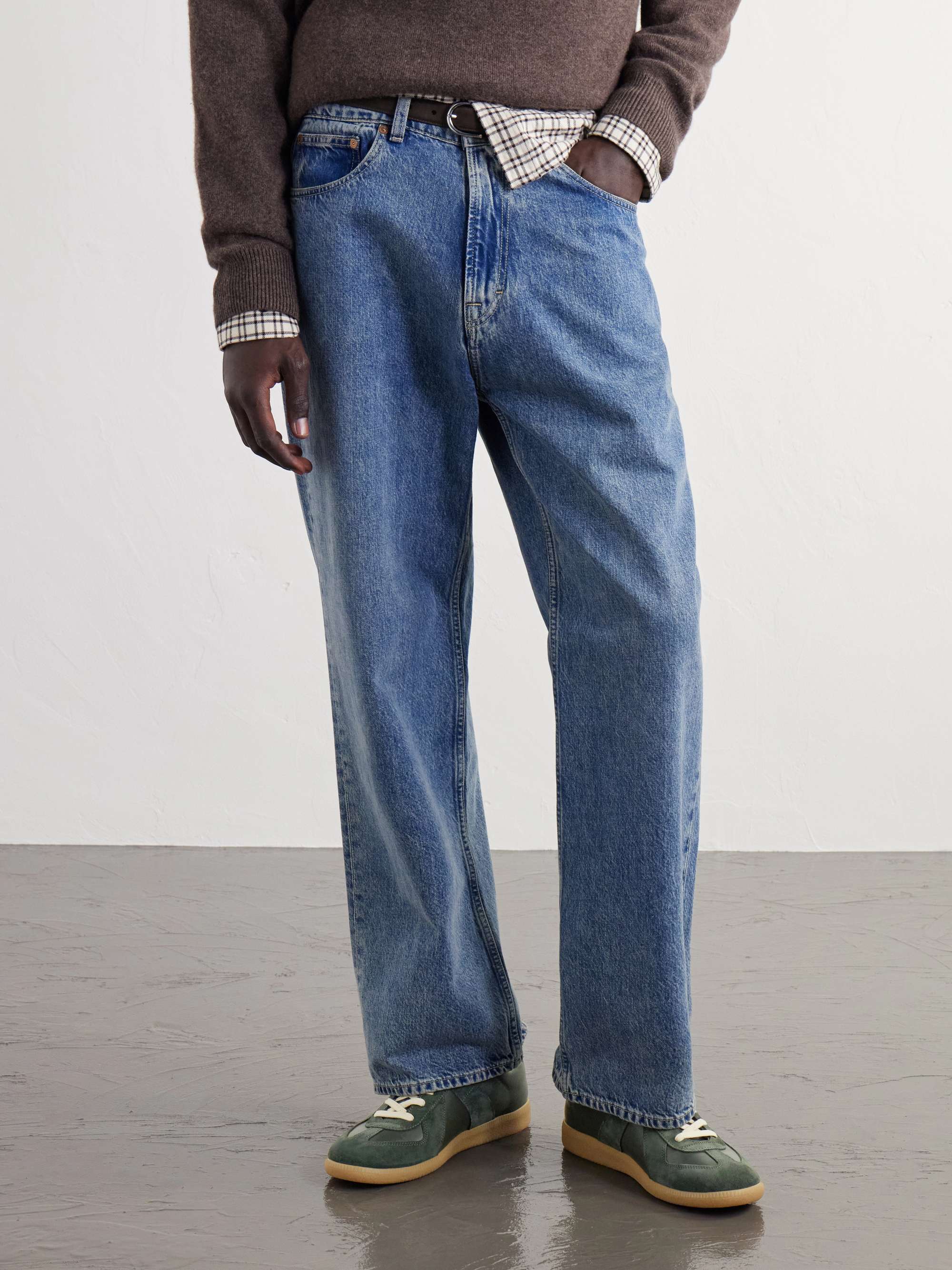 MAISON MARGIELA Replica Leather and Suede Sneakers