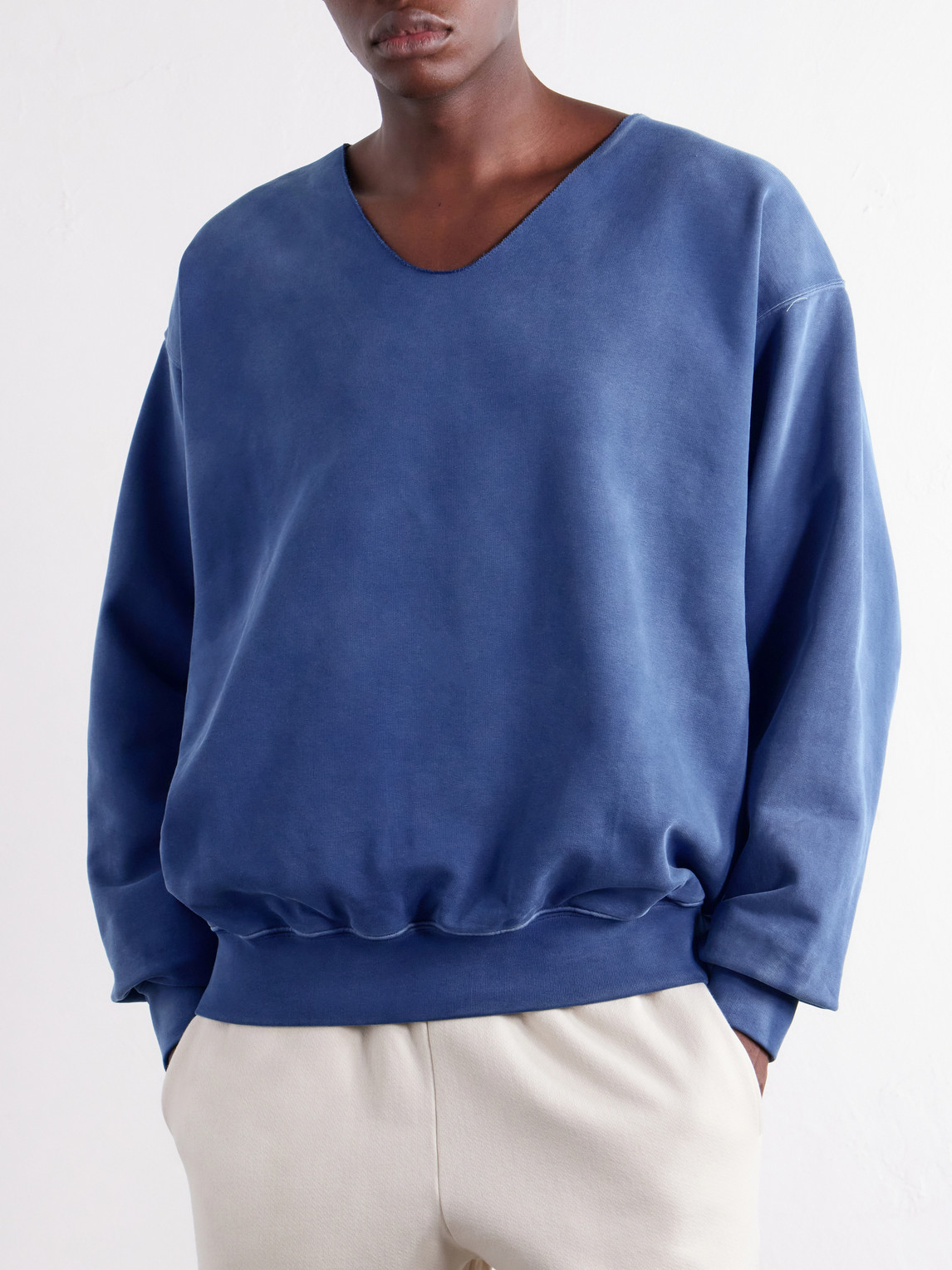 Washed Cotton-Jersey Sweatshirt