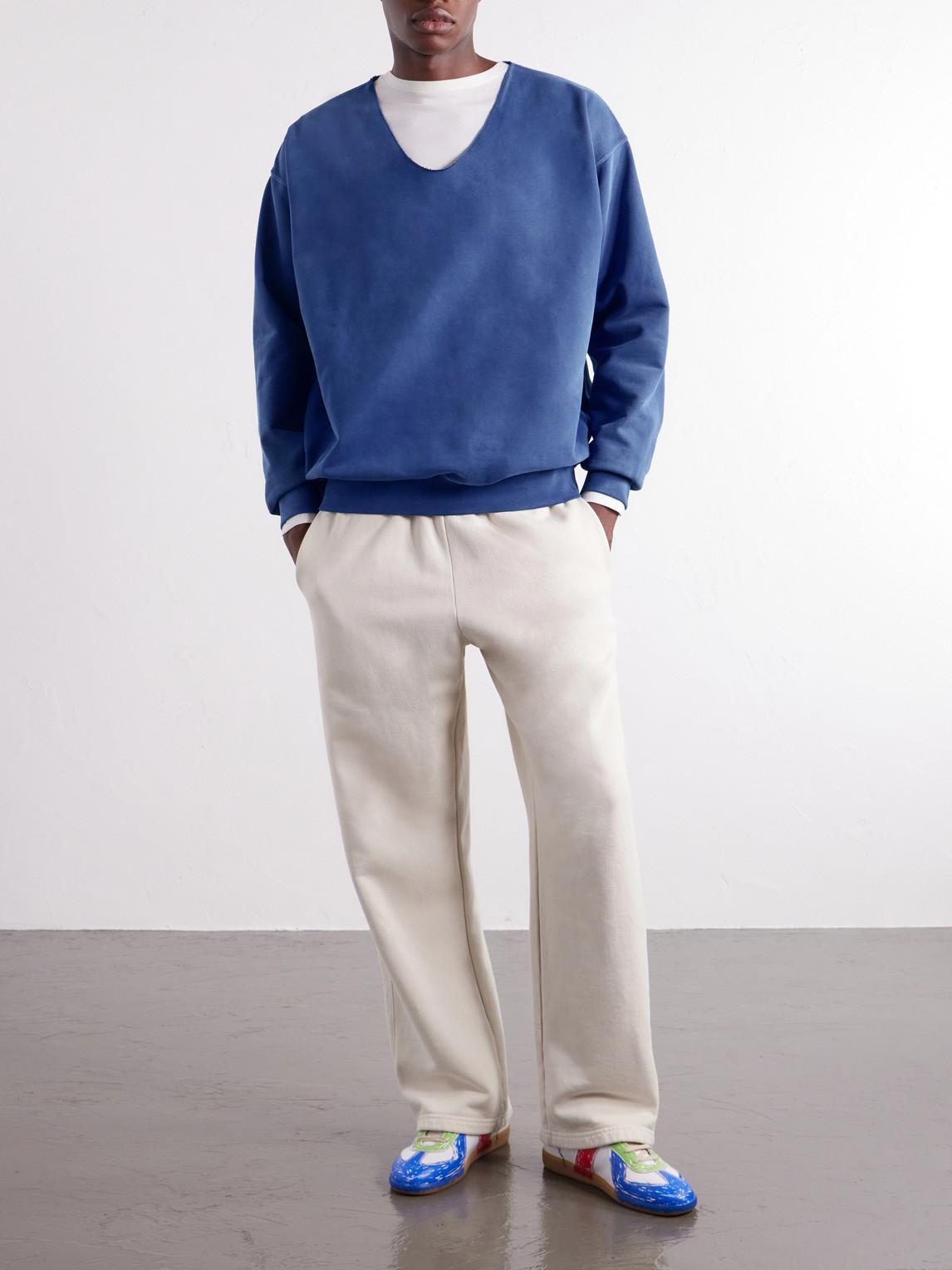 Washed Cotton-Jersey Sweatshirt