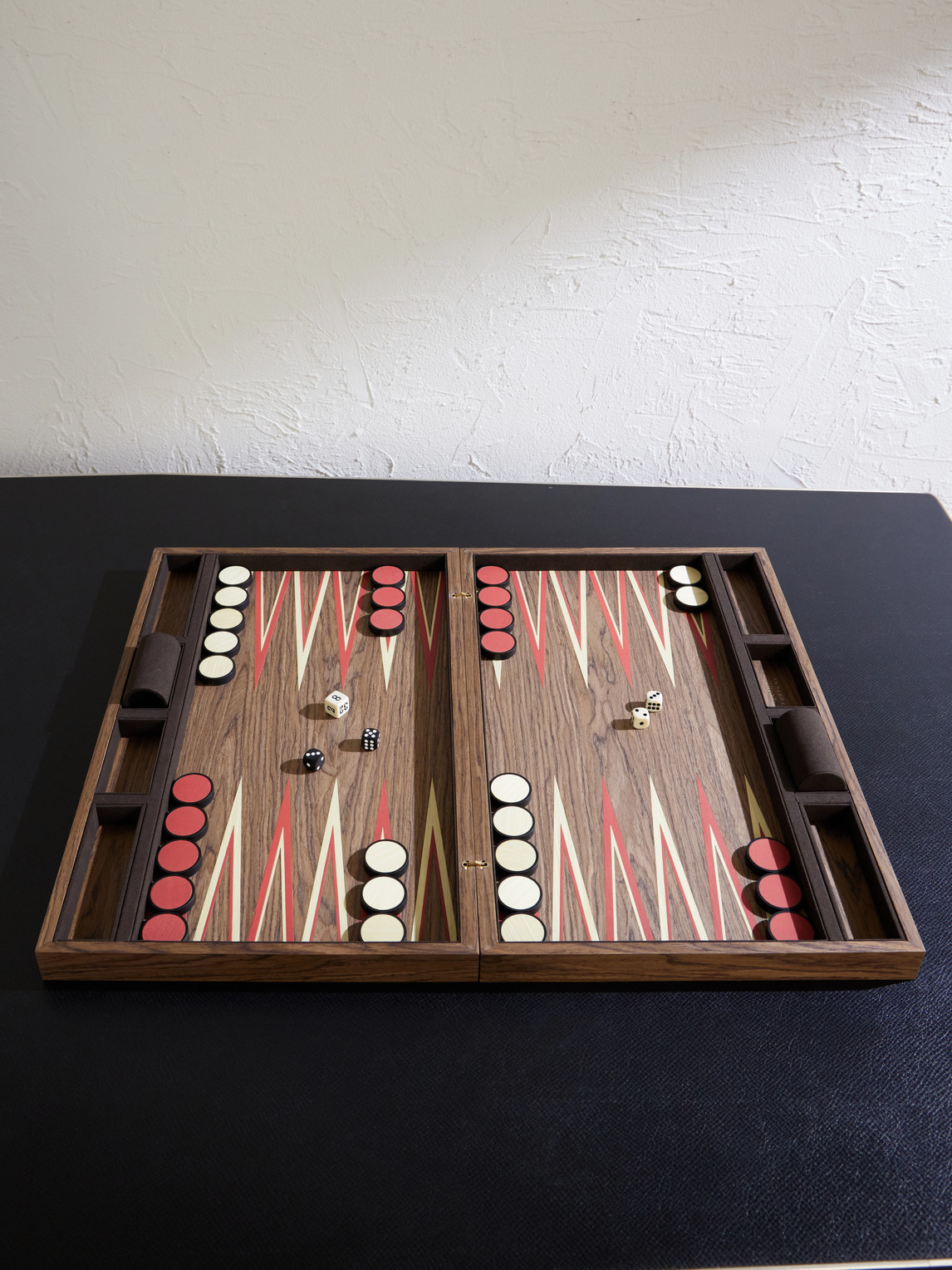 L'objet Laotze Wood Backgammon Set In Red
