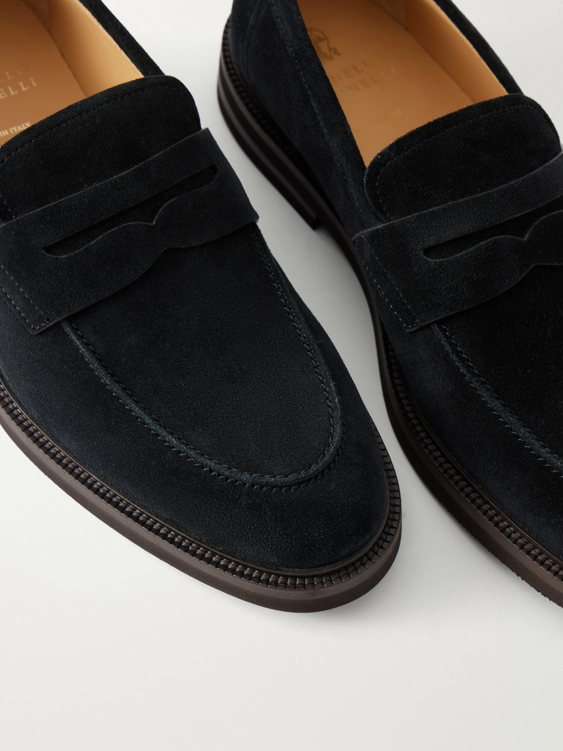 Flex Suede Penny Loafers