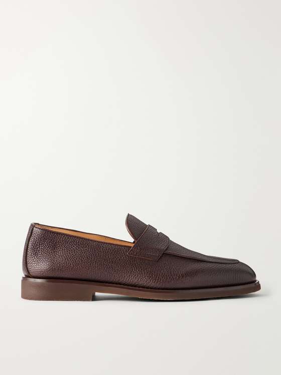 Brunellocucinelli Flex Full-Grain Leather Penny Loafers