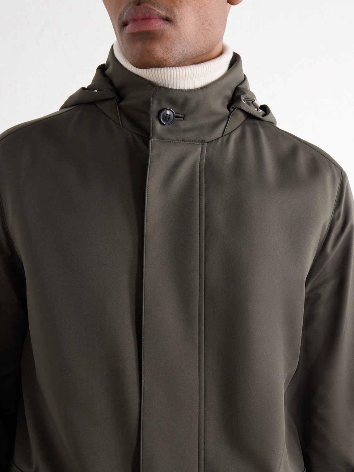 Hooded Twill Coat
