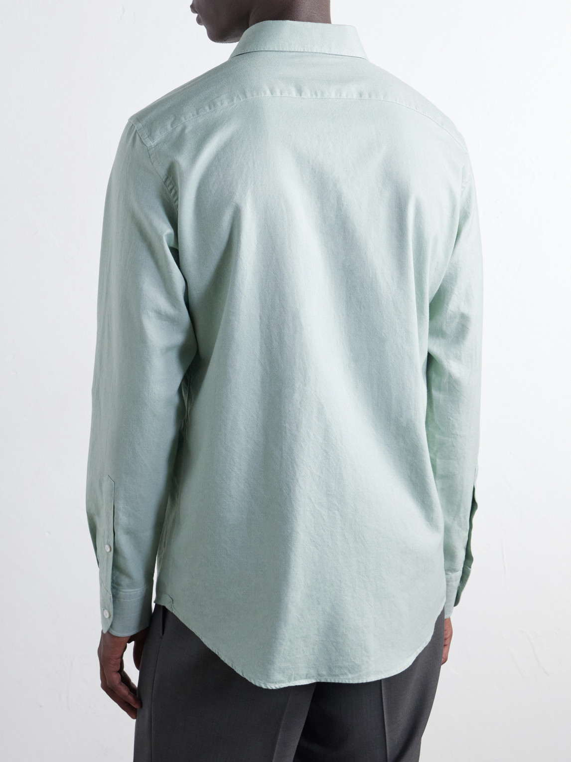 Cotton And Cashmere-Blend Oxford Shirt