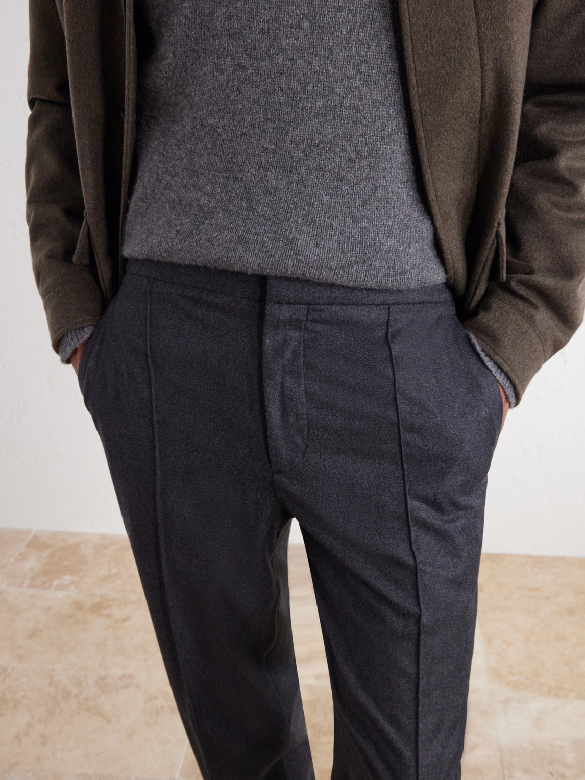 Straight-Leg Wool, Cashmere And Silk-Blend Trousers