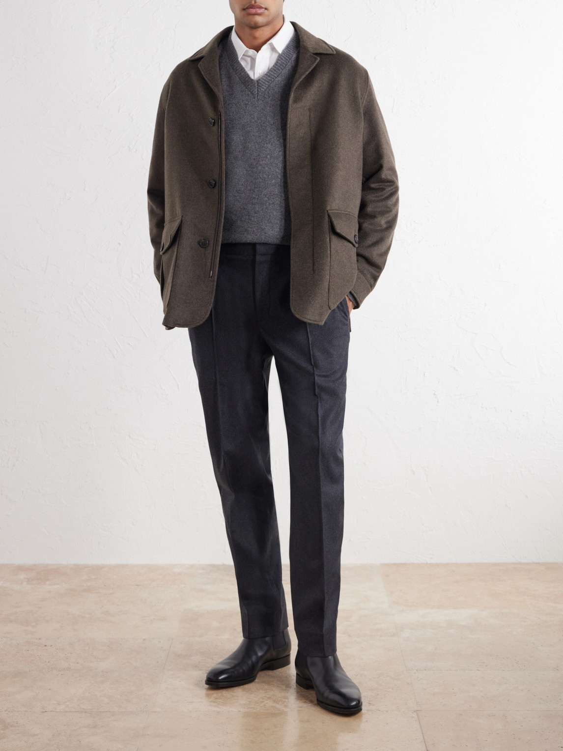 Straight-Leg Wool, Cashmere And Silk-Blend Trousers