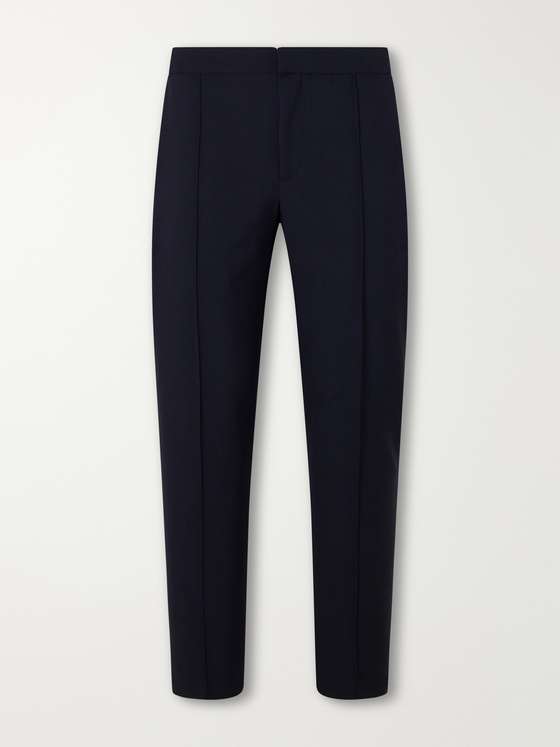 Ermenegildozegna Tapered Pleated Wool-Canvas Trousers