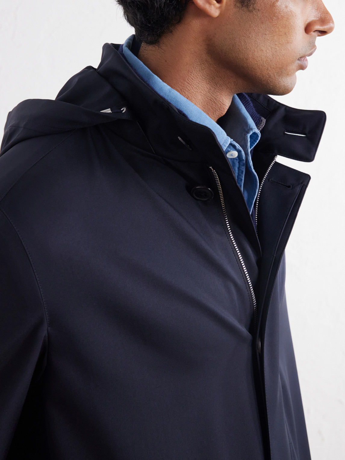 Hooded Twill Coat