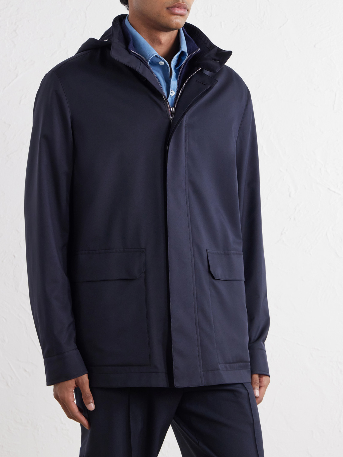 Hooded Twill Coat