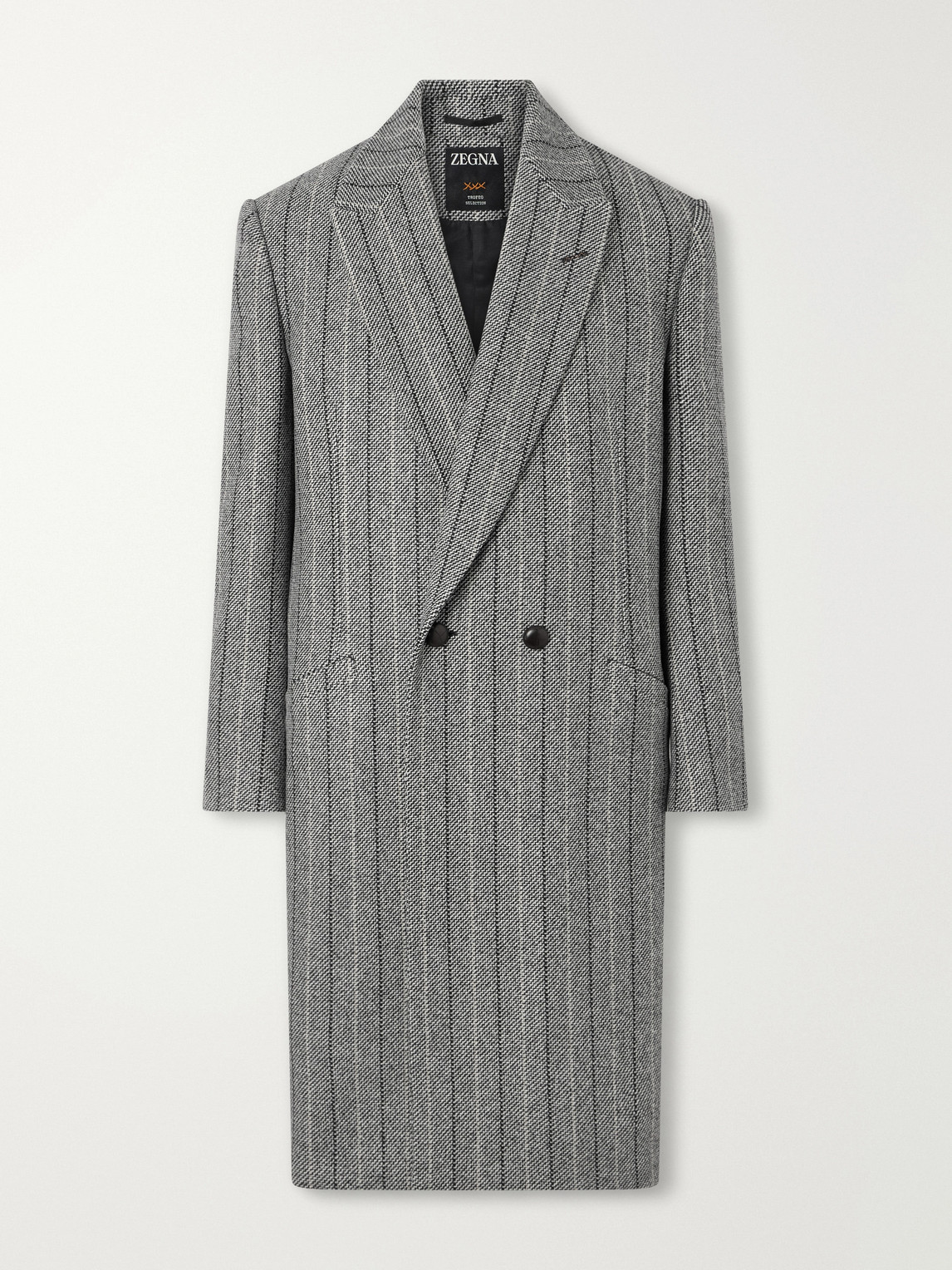 Trofeo Selection Double-Breasted Pinstriped Coat