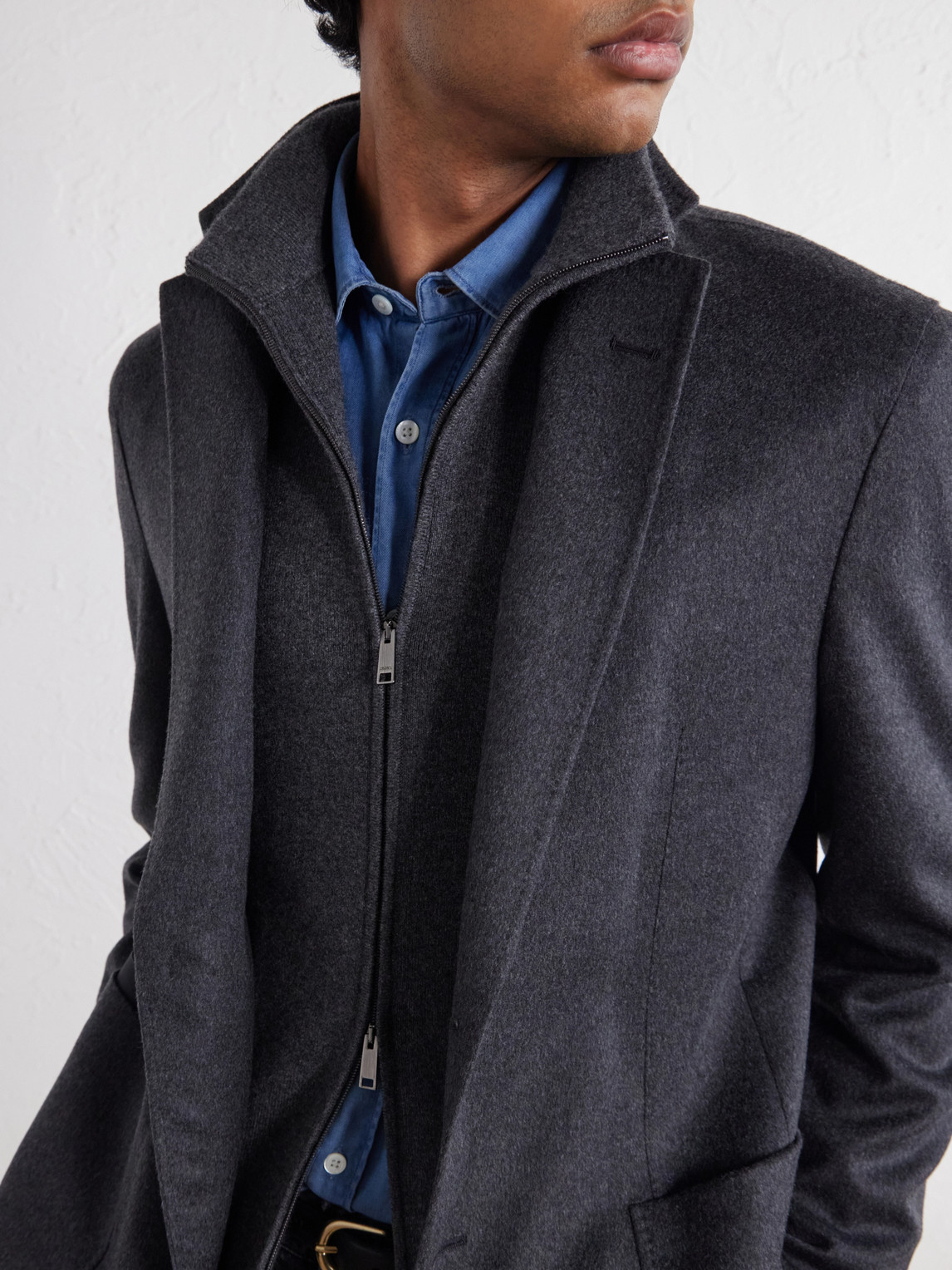 Oasi Cashmere Zip-Up Blazer