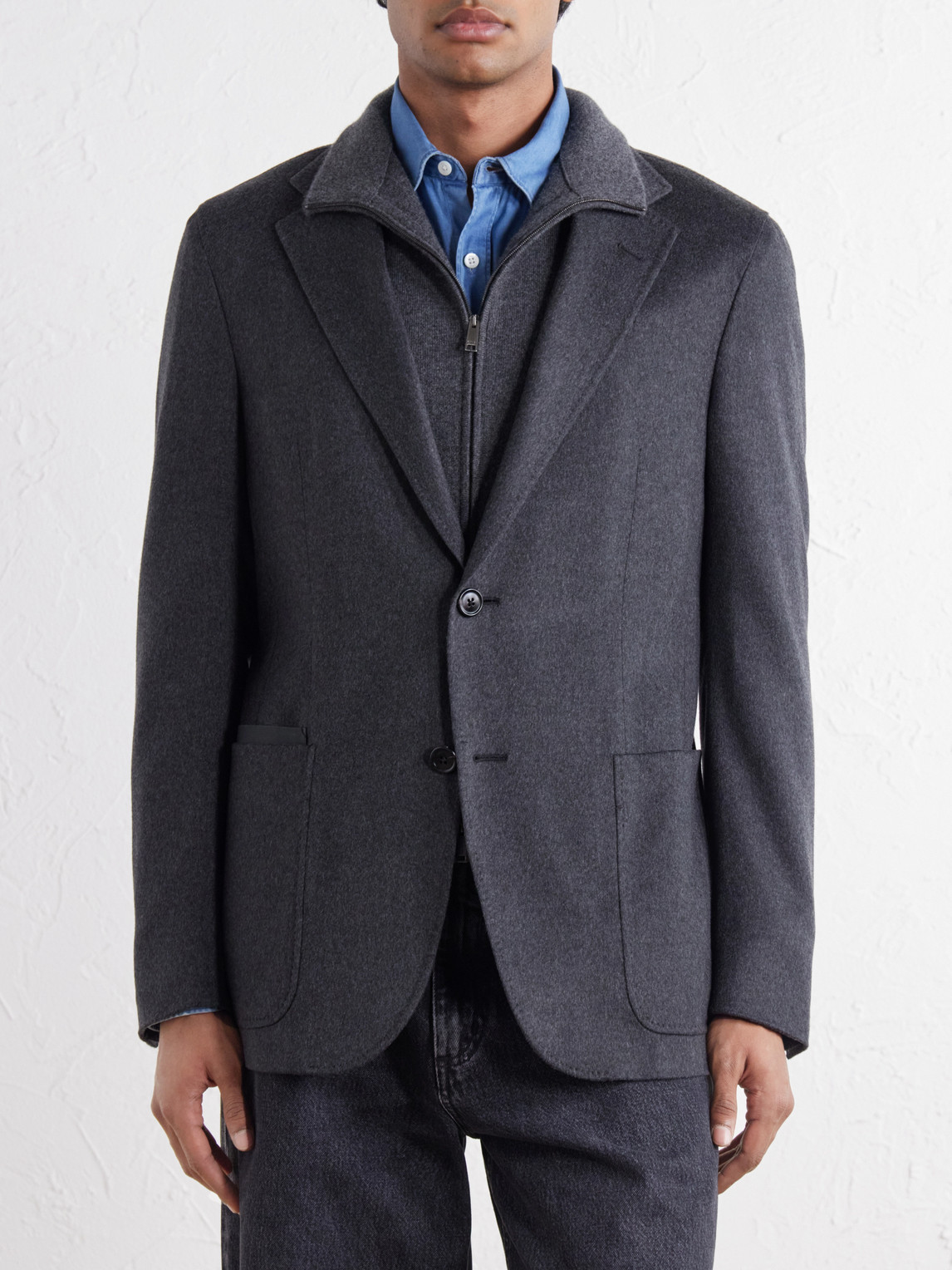 Oasi Cashmere Zip-Up Blazer