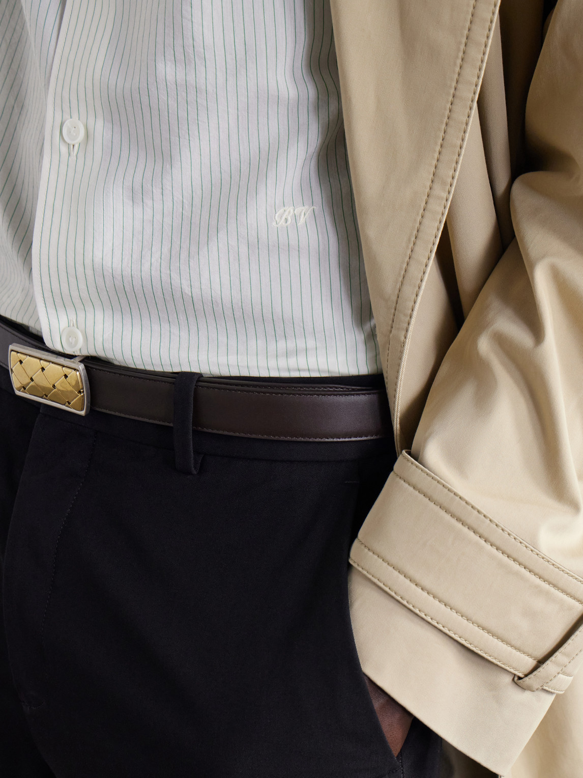 Classic-Collar Logo-Embroidered Striped Cotton-Poplin Shirt