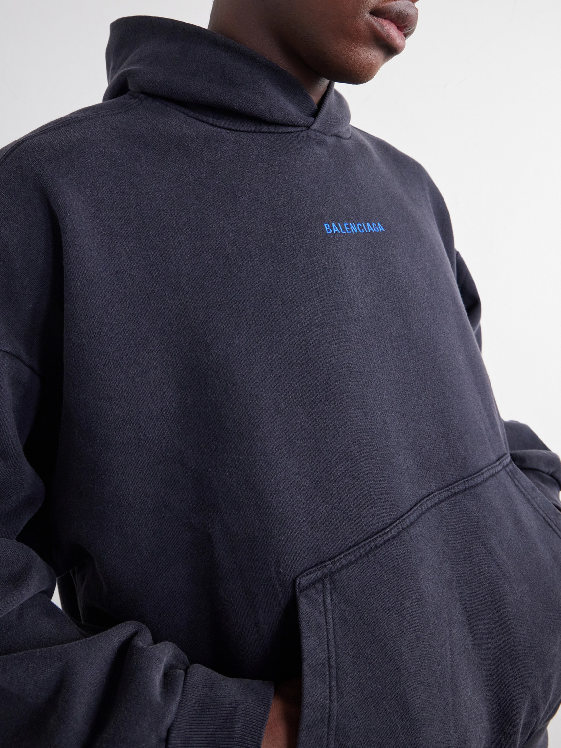 Logo-Embroidered Cotton-Jersey Hoodie
