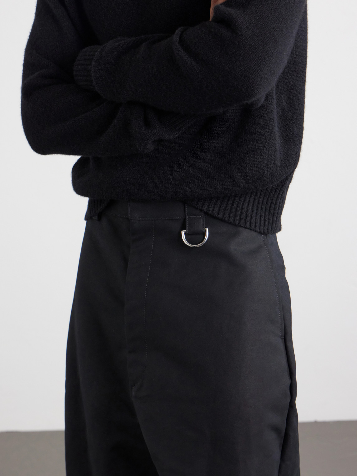 Straight-Leg Cotton-Gabardine Trousers