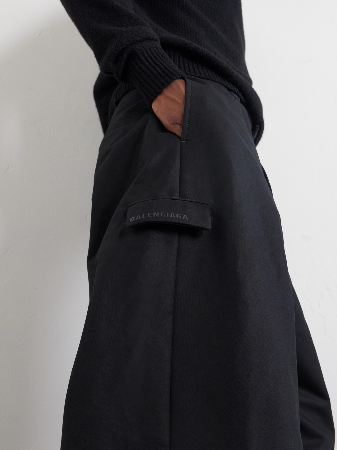 Straight-Leg Cotton-Gabardine Trousers