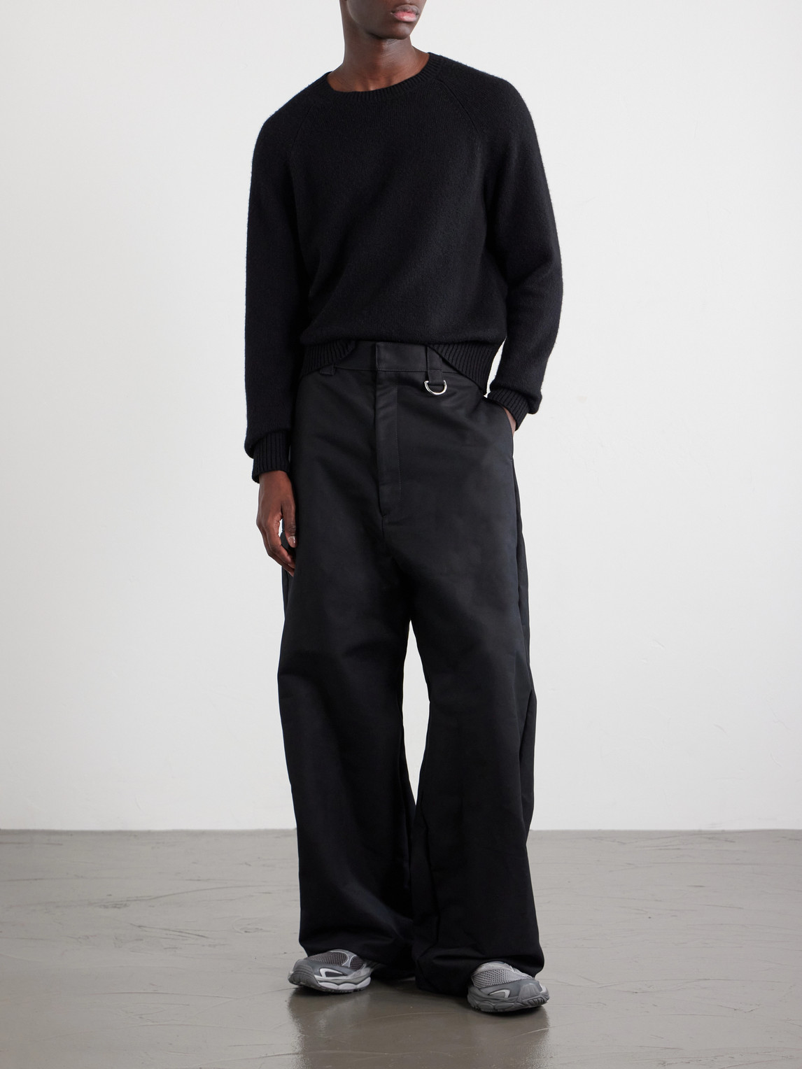 Straight-Leg Cotton-Gabardine Trousers