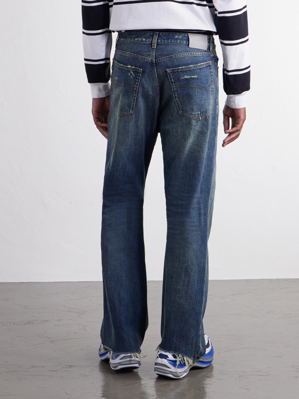Straight-Leg Distressed Jeans