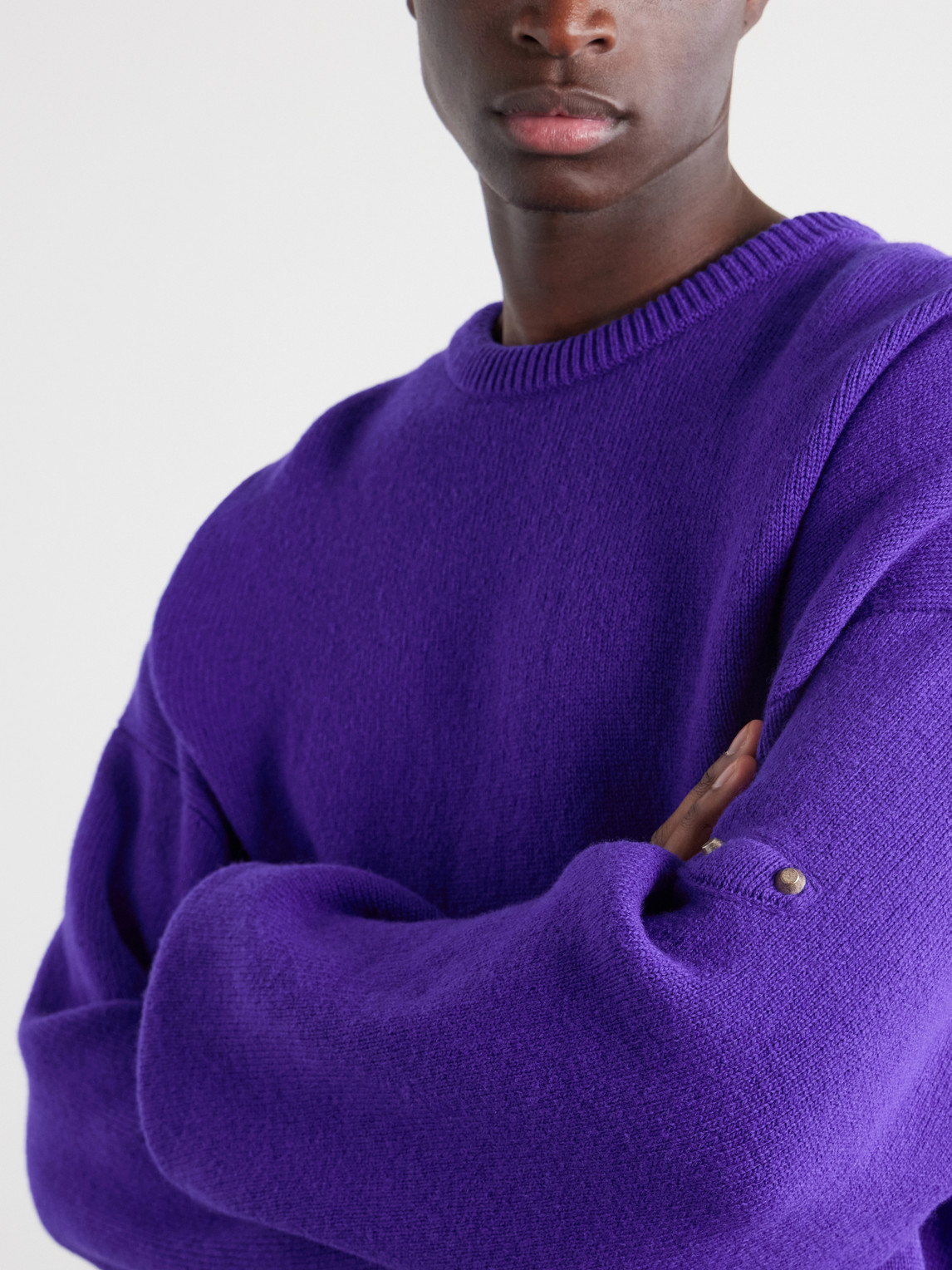 City Embellished Wool-Blend Sweater