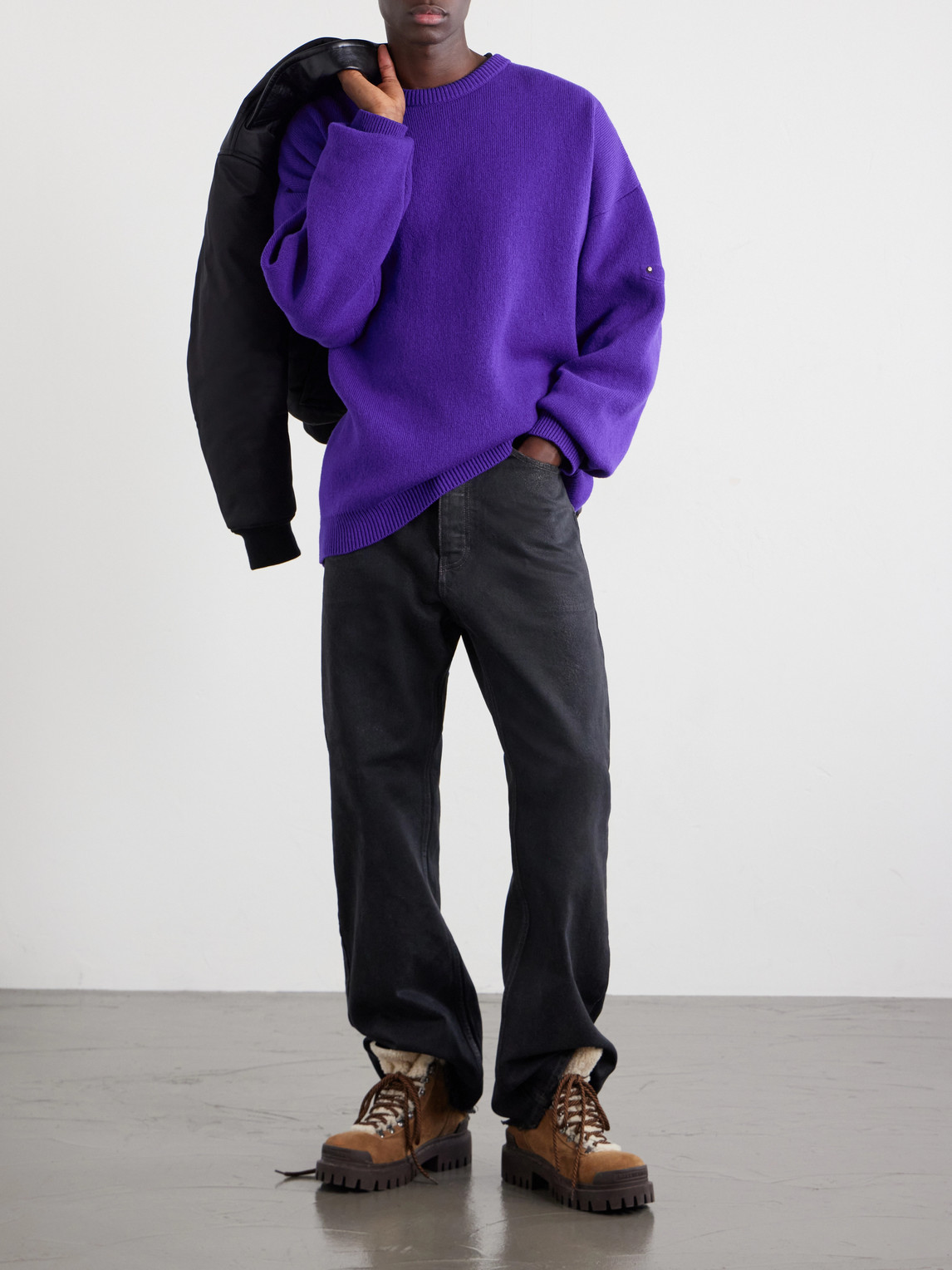 City Embellished Wool-Blend Sweater