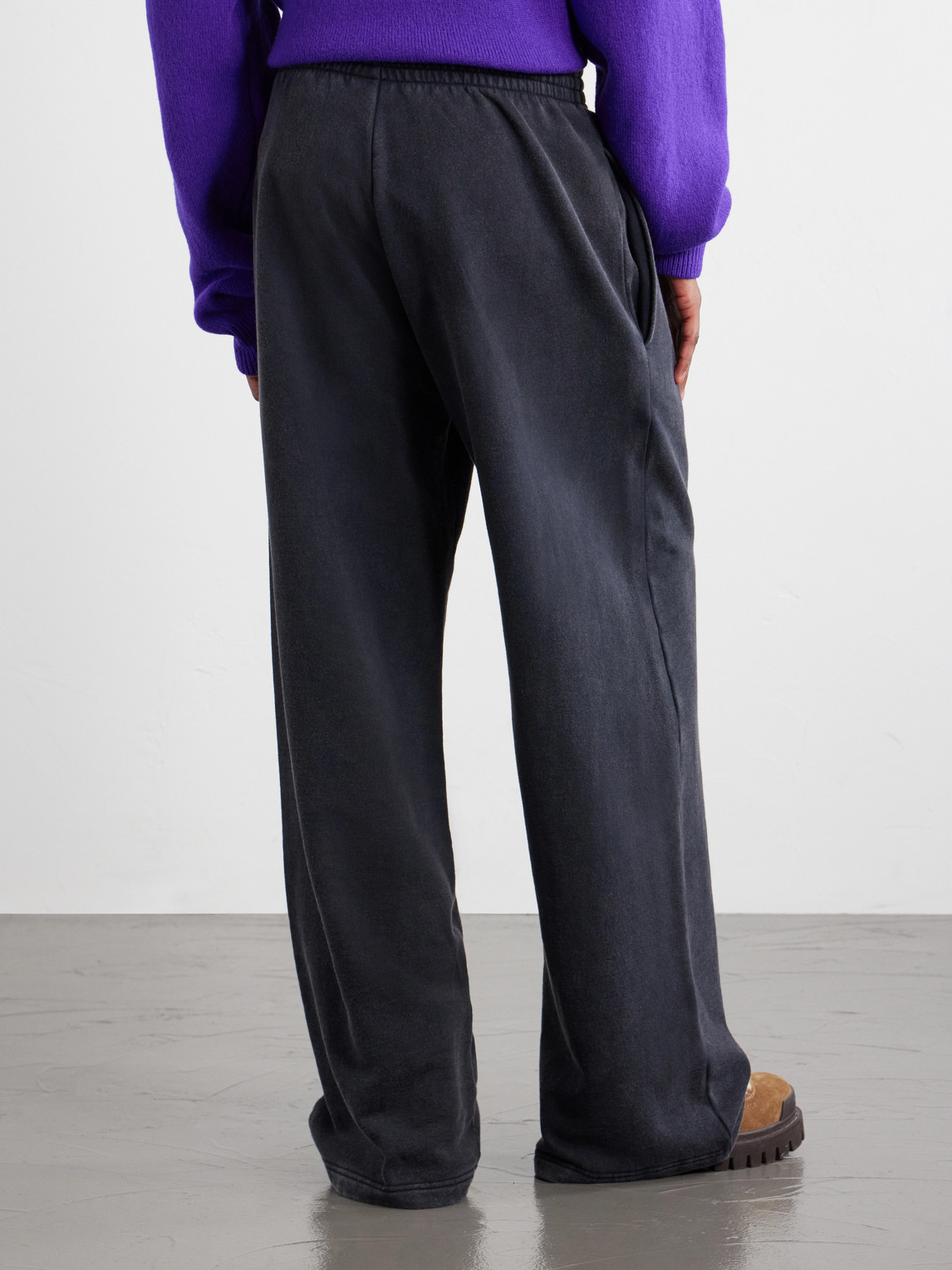 Wide-Leg Cotton-Jersey Sweatpants