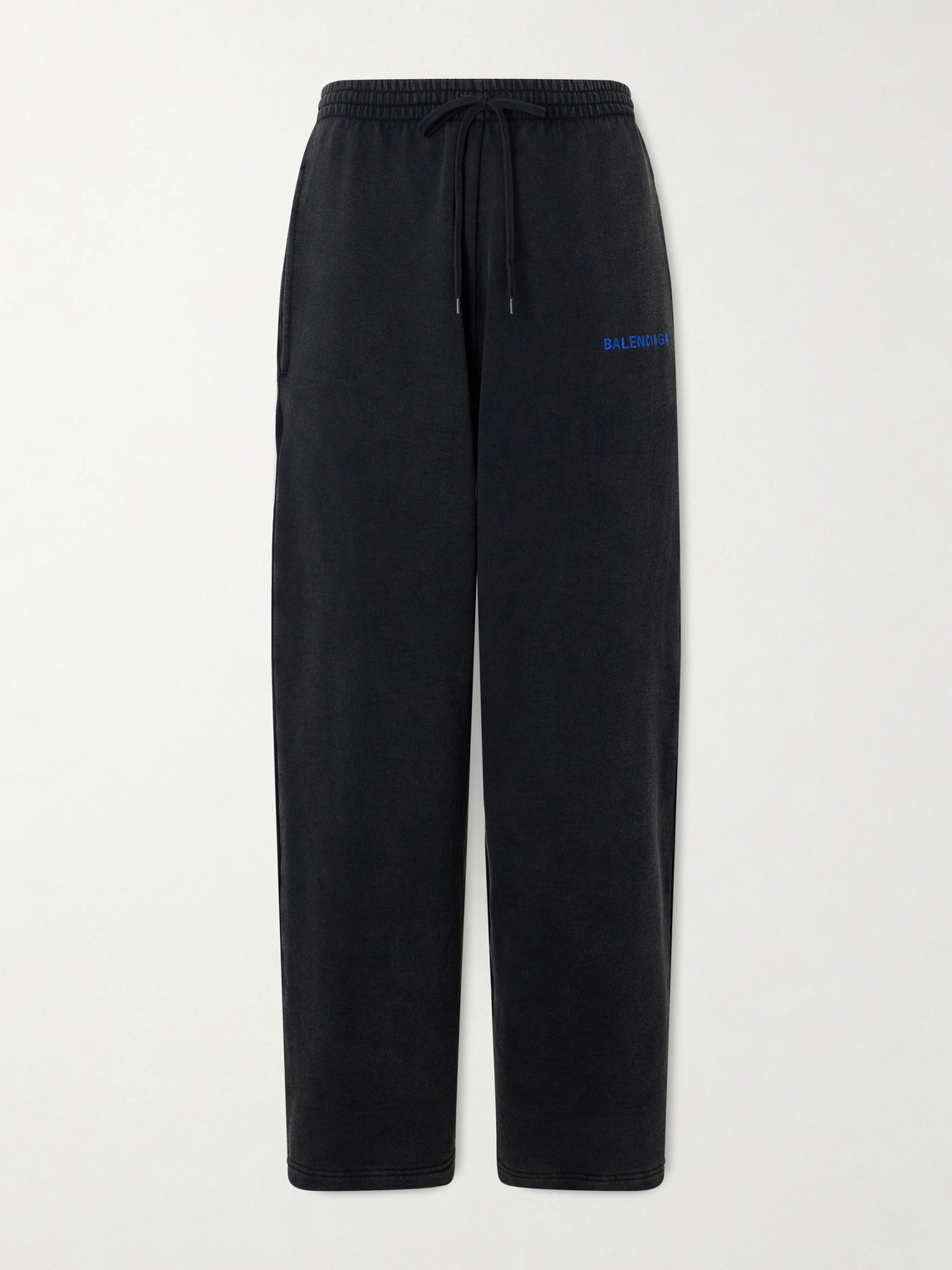 Wide-Leg Cotton-Jersey Sweatpants