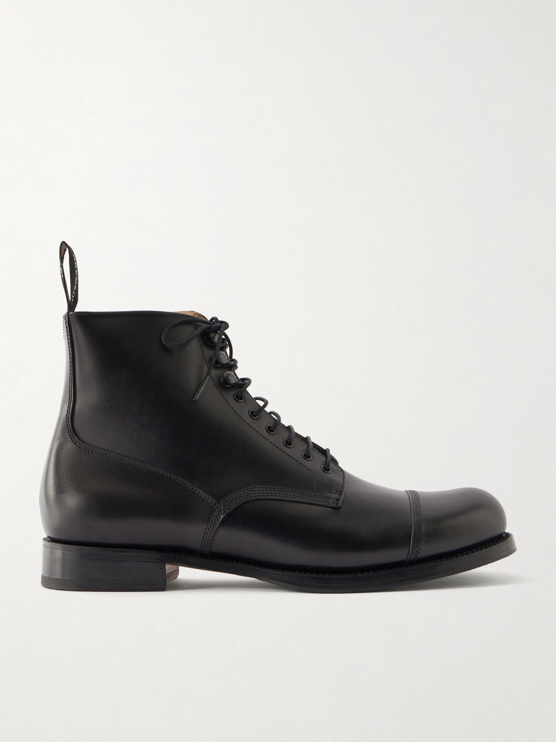 Grenson Randall Leather Lace-up Boots In Black