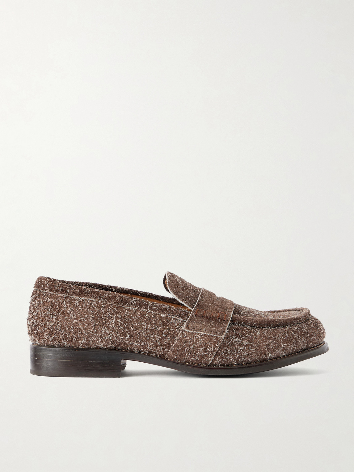 Grenson Nate Suede Penny Loafers In Animal Print
