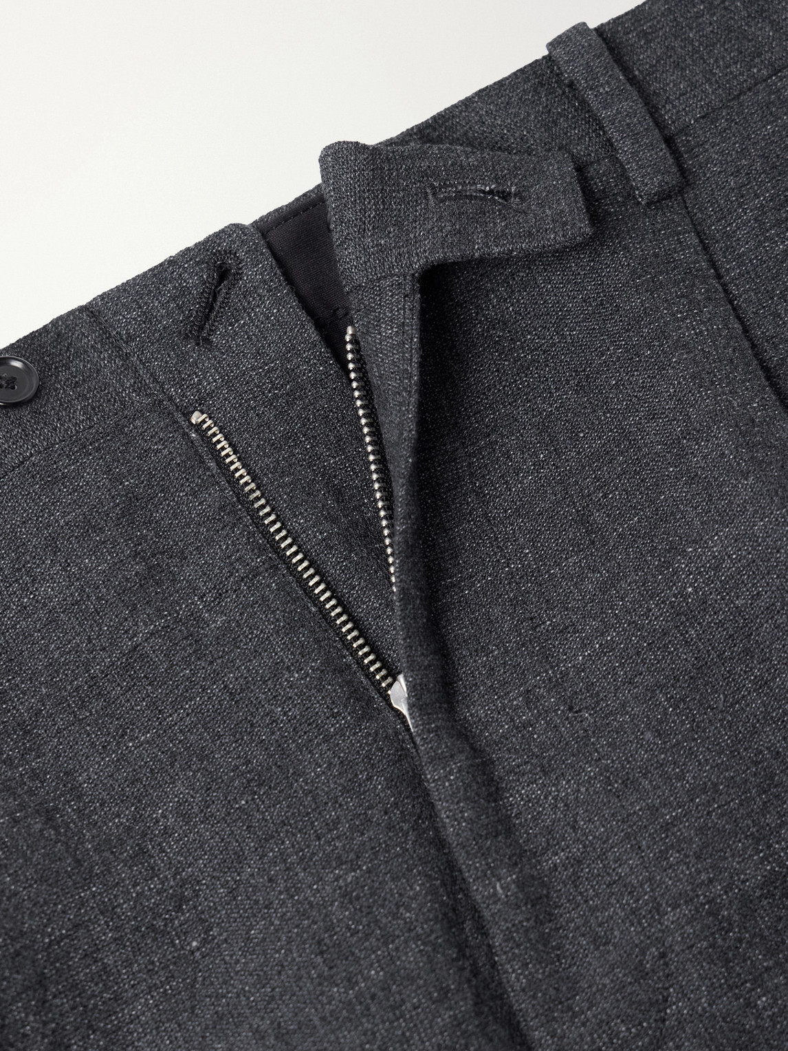 Straight-Leg Wool, Linen And Hemp-Blend Suit Trousers