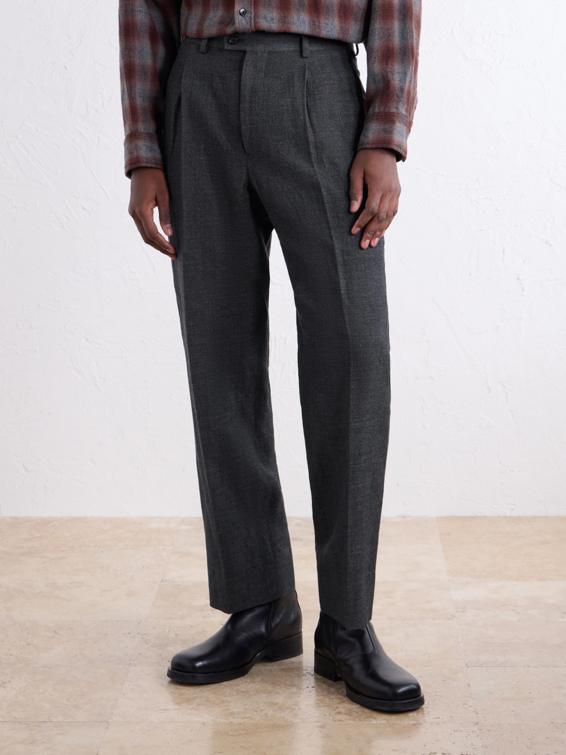 Straight-Leg Wool, Linen And Hemp-Blend Suit Trousers