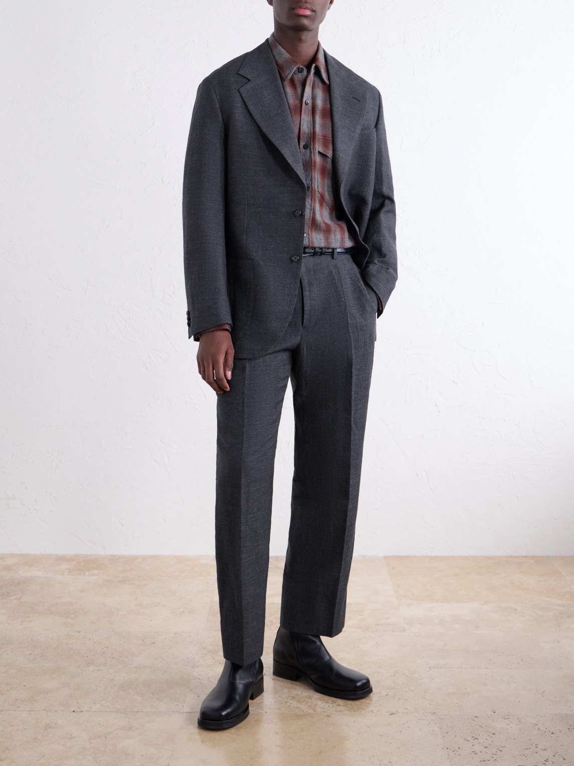Straight-Leg Wool, Linen And Hemp-Blend Suit Trousers